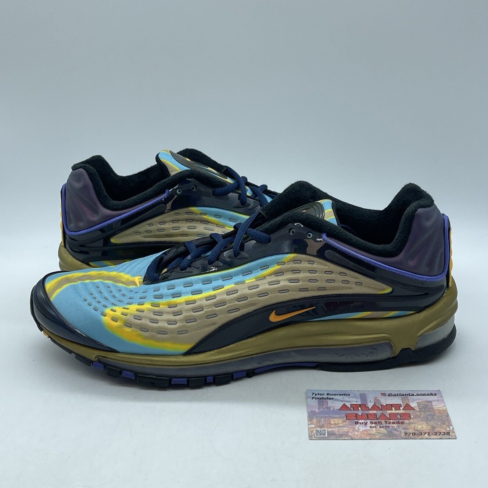 Size 11.5 - Nike Air Max Deluxe Midnight Navy Purple Suede Leather (AJ7831-400)