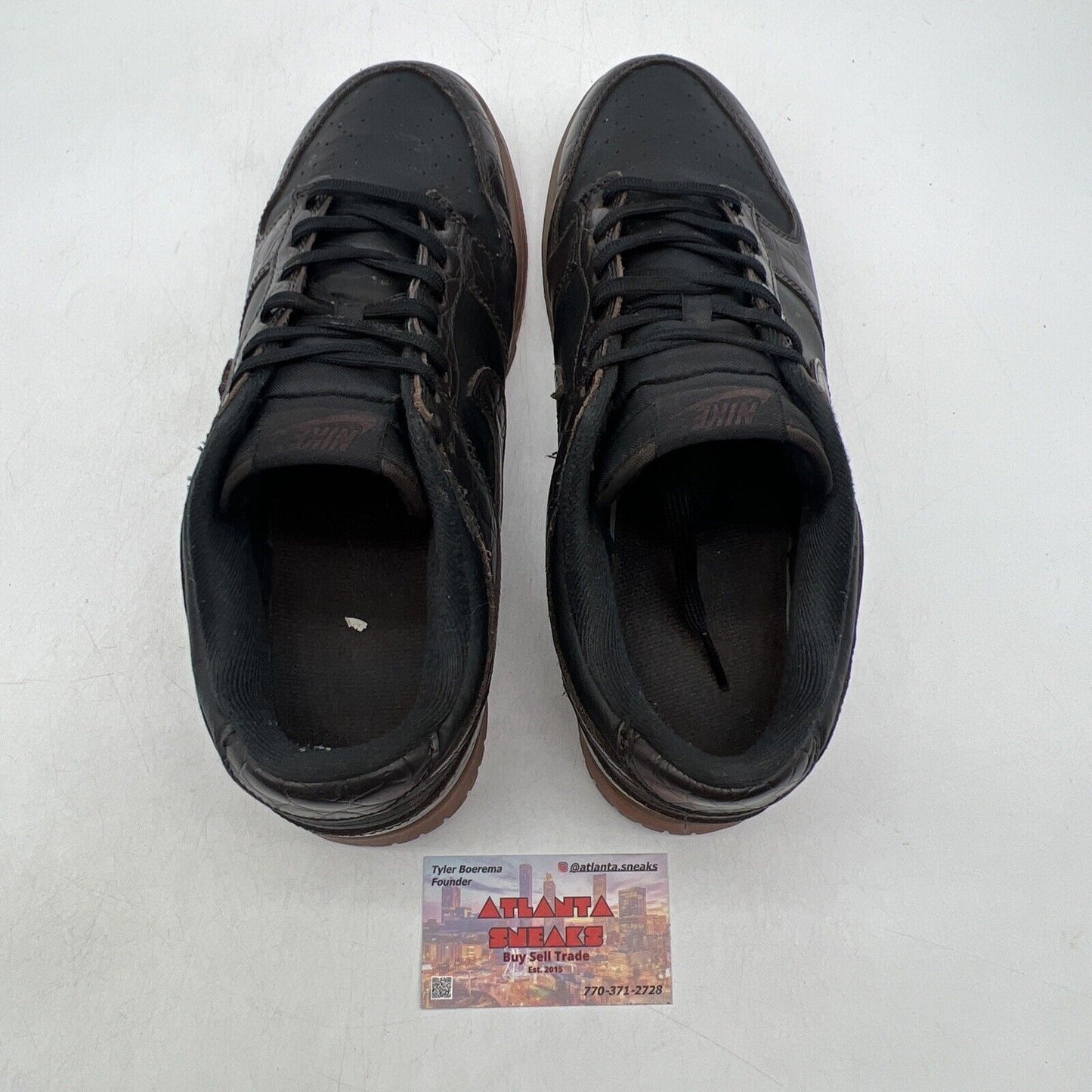 Size 11 - Nike Dunk SE Low Chocolate Croc Brown Leather (DV1024-010)