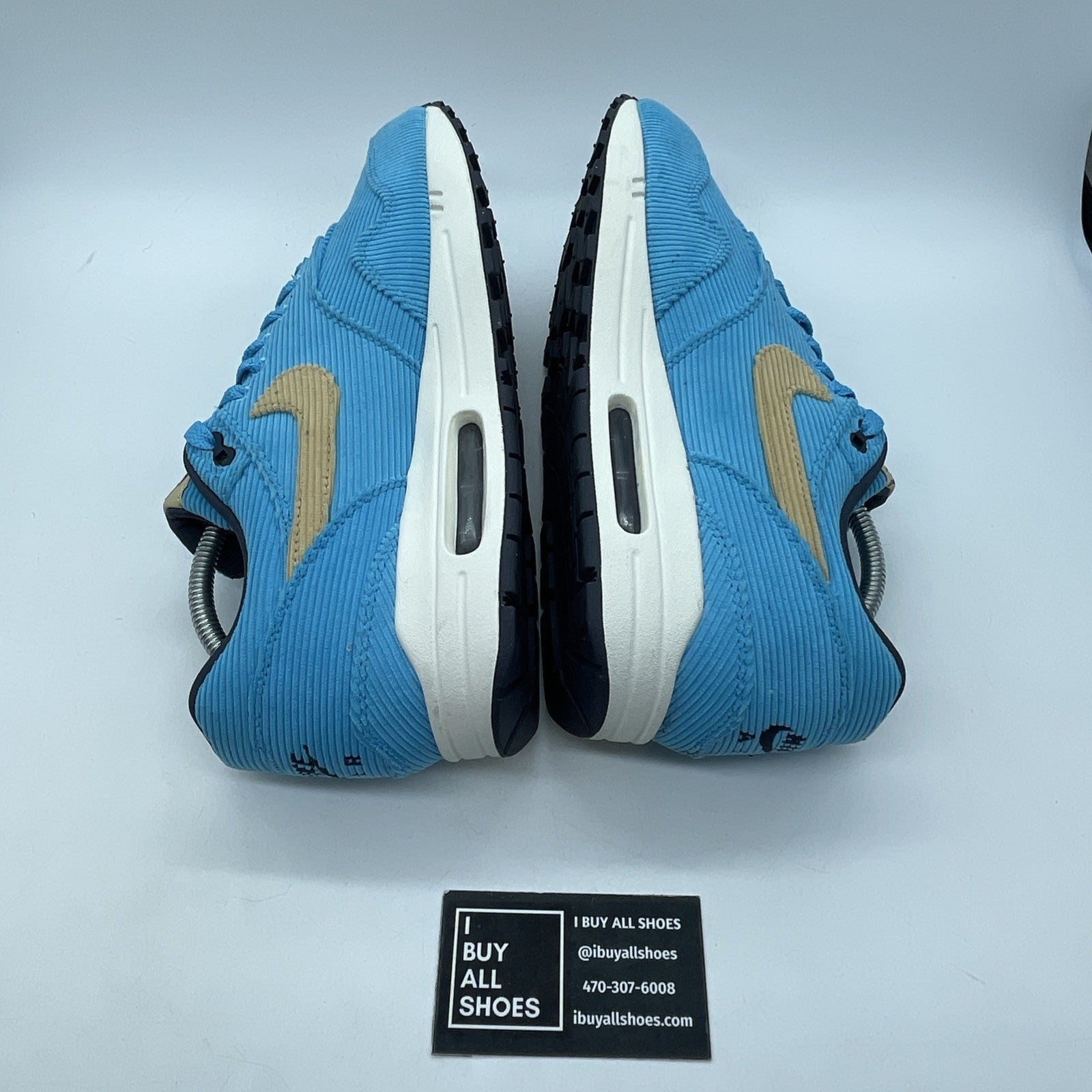 Size 9.5 - Nike Air Max 1 Premium Baltic Blue Corduroy Suede (FB8915-400)
