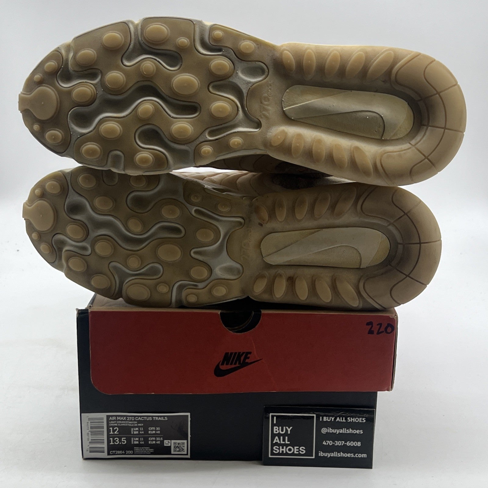 Size 12 - Nike Travis Scott x Air Max 270 React ENG Cactus Trails (CT2864-200)