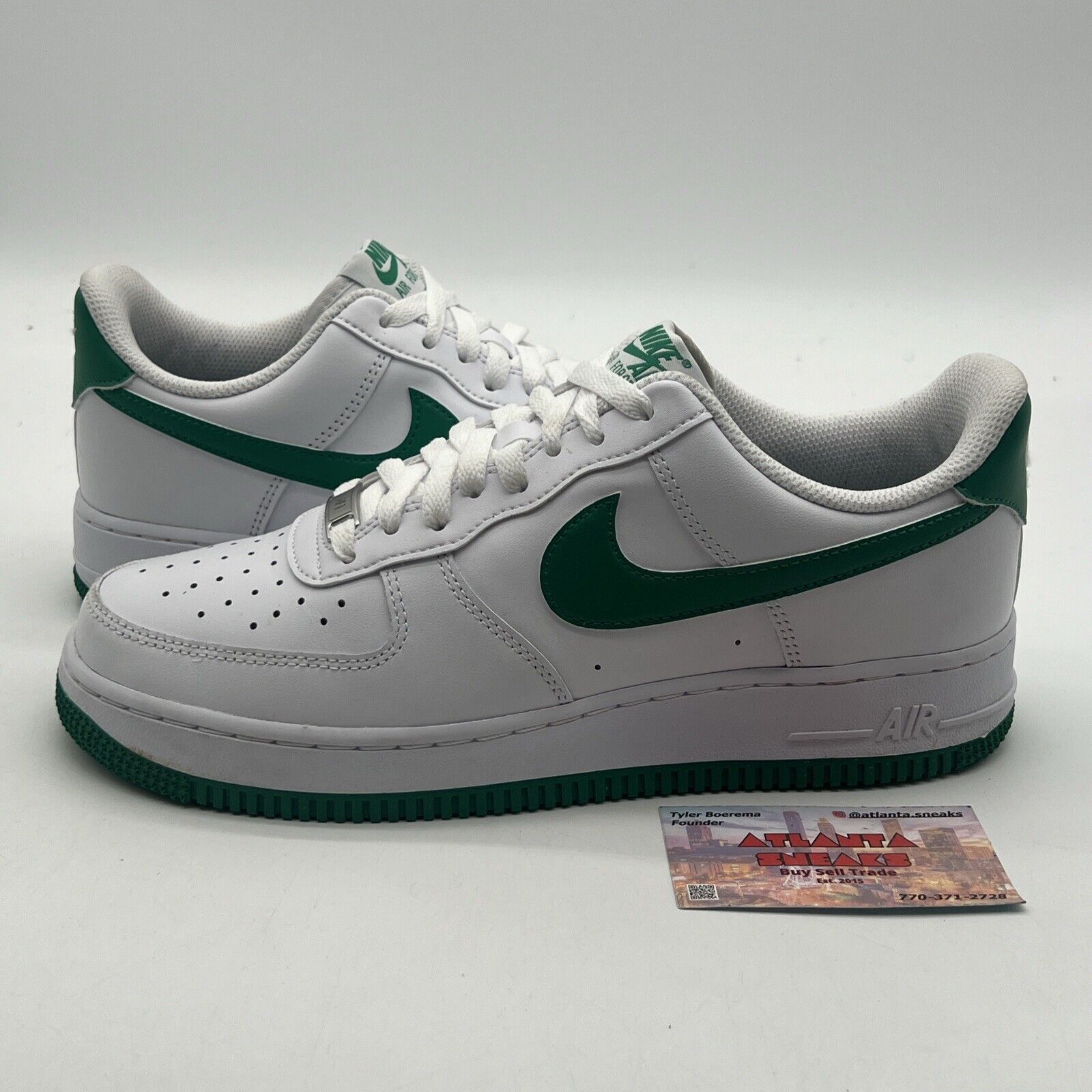 Size 8.5 - Nike Air Force 1 '07 White Malachite Leather Green (FJ4146-102)