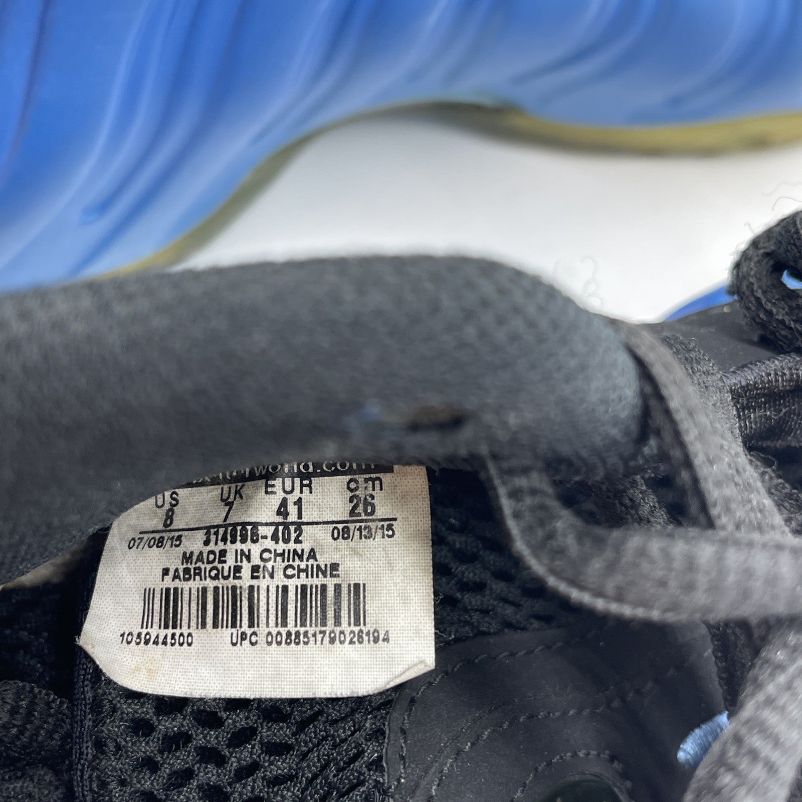 Size 8 - Nike Air Foamposite One University Blue Black Suede (314996-402)