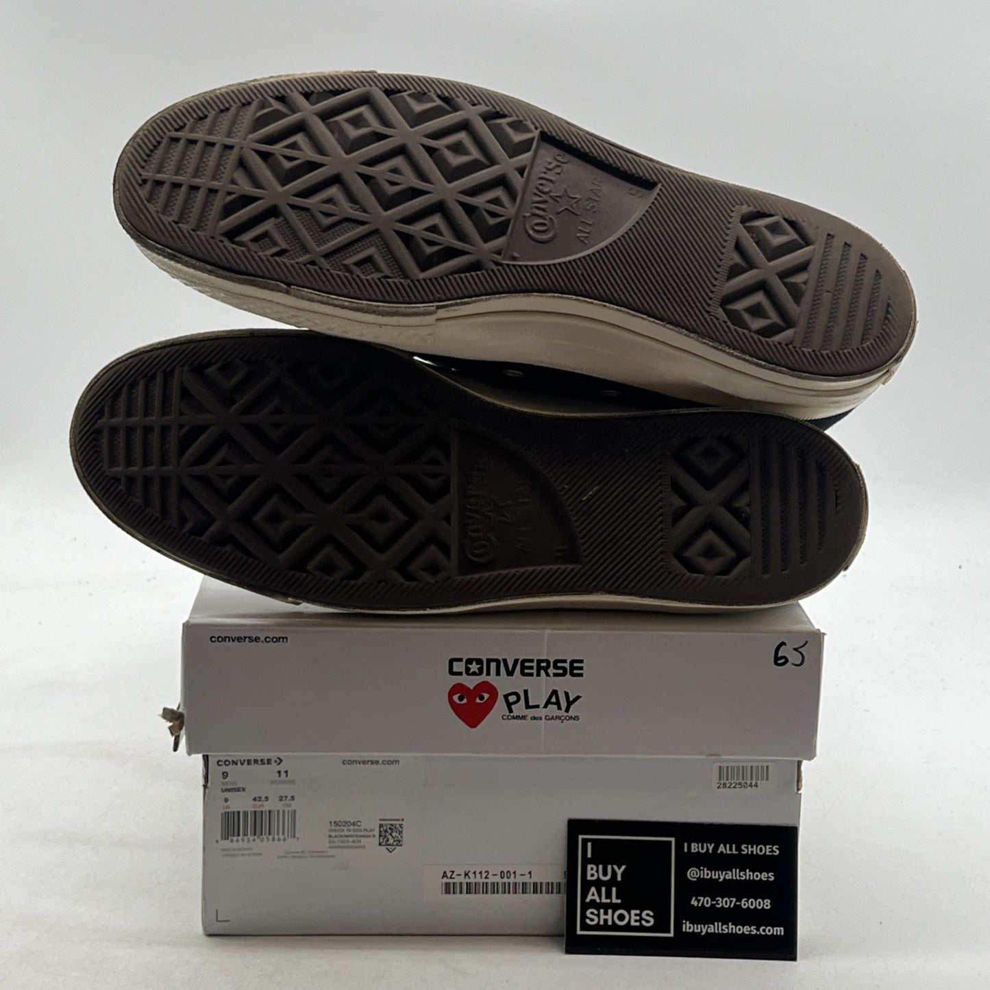 Size 9 - Converse Chuck Taylor All Star High x Comme des Garcons Play (150204C)
