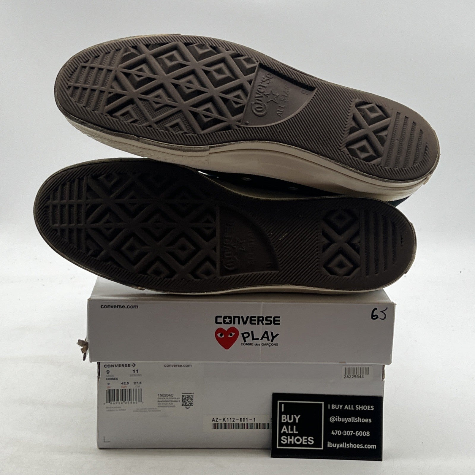 Size 9 - Converse Chuck Taylor All Star High x Comme des Garcons Play (150204C)