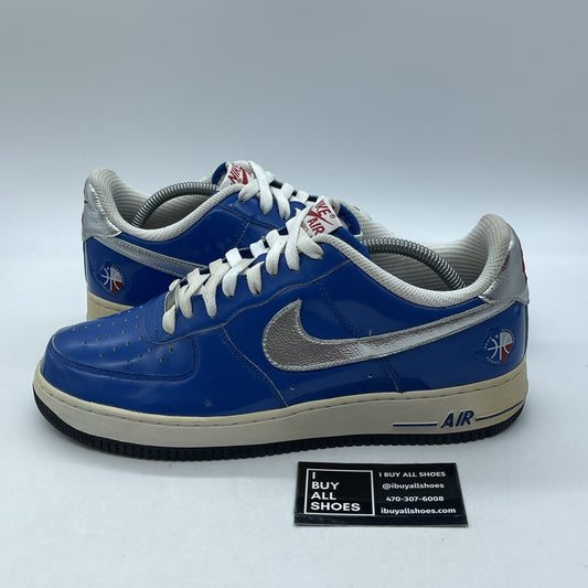 Size 10.5 - Nike Air Force 1 '07 NBA All-Star 2010 Blue Silver (315122-402)