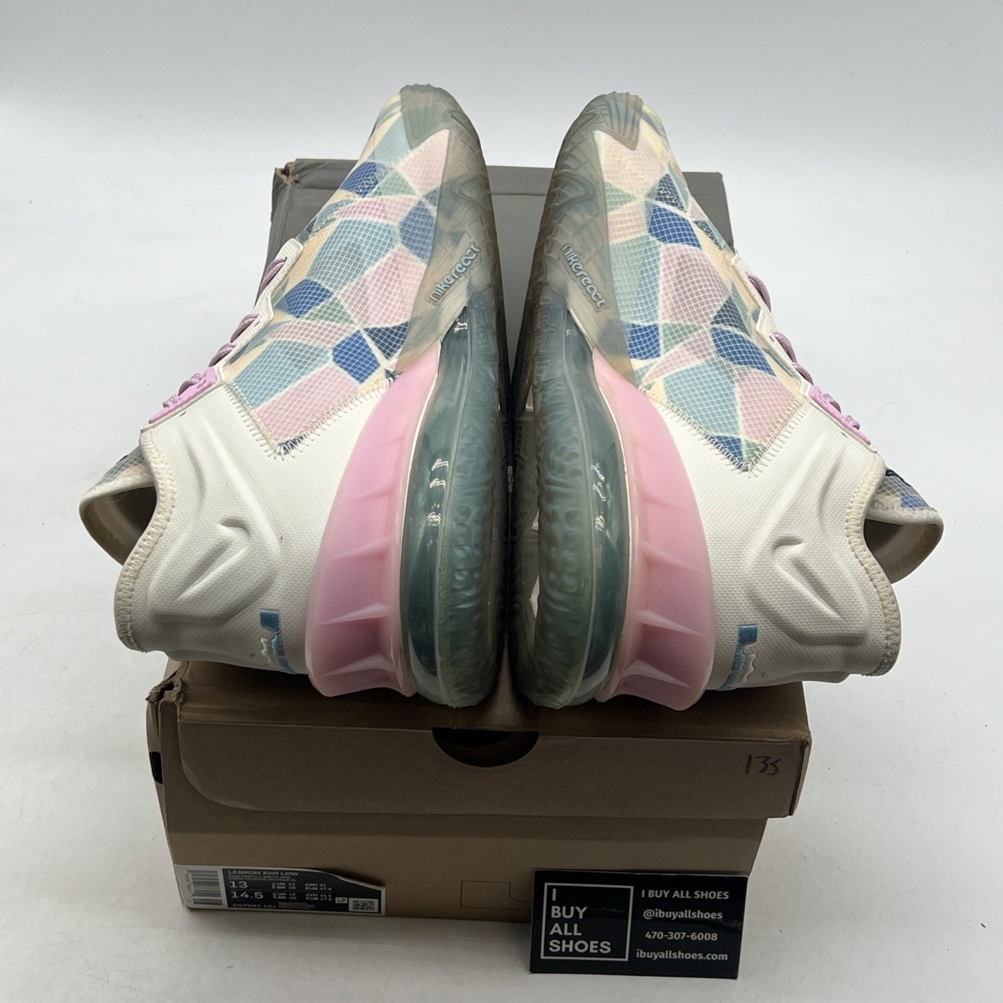 Size 13 - Nike atmos x LeBron 18 Low Sakura (CV7562-101)