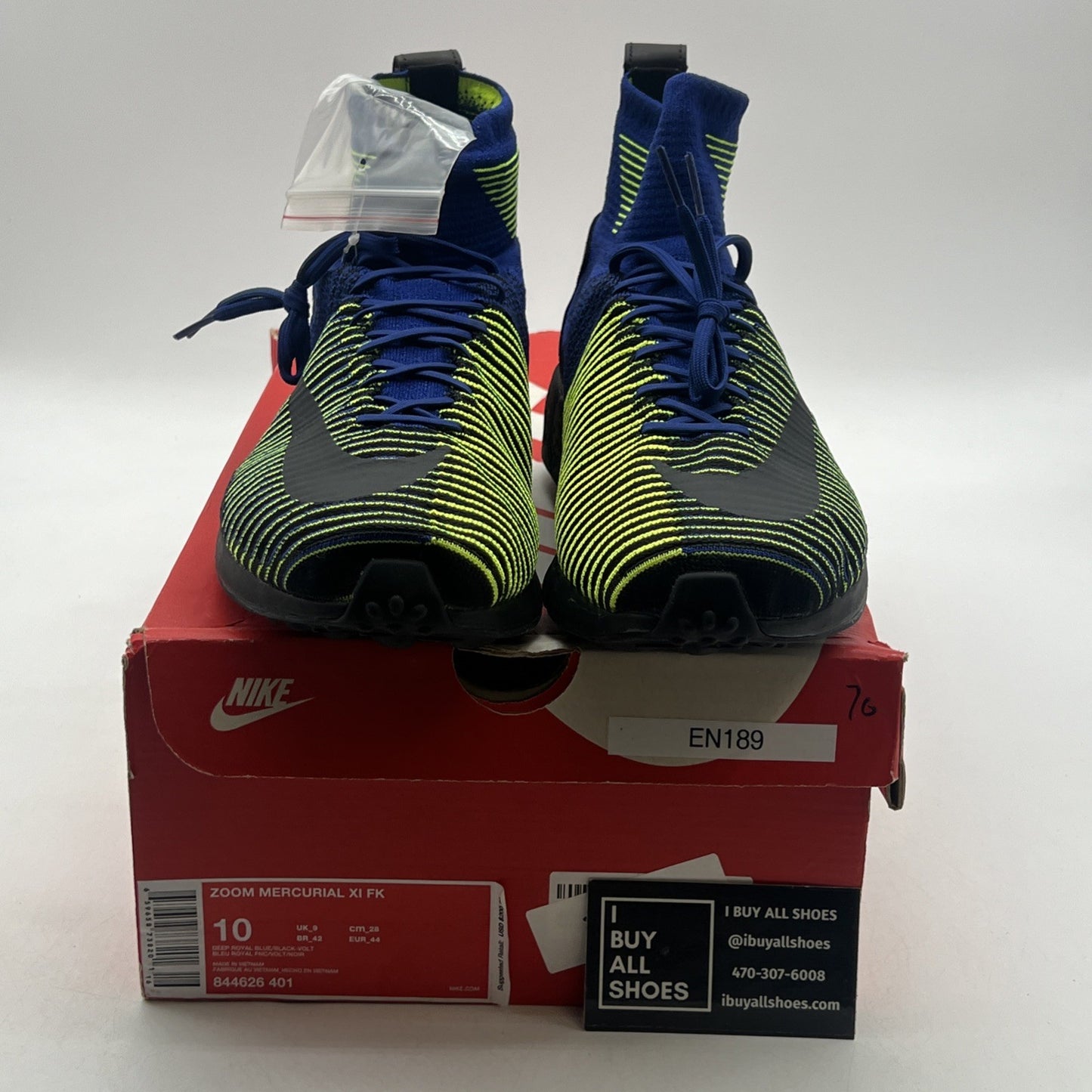 Size 10 - Nike Zoom Mercurial Flyknit Deep Royal Blue (844626-401)