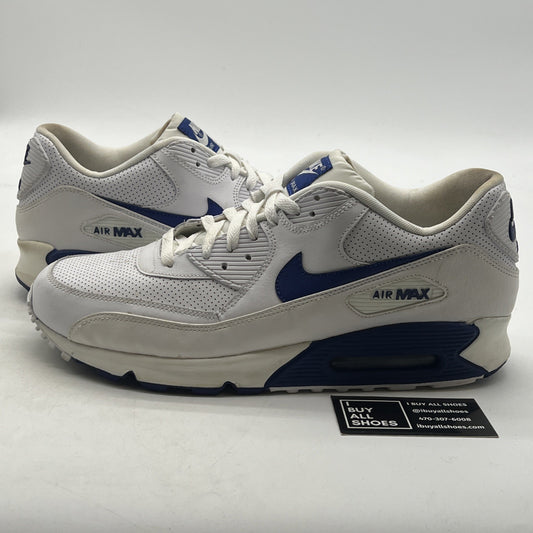 Size 13 - Nike Air Max 90 Essential 2012 Mens White Royal Blue (537384-141)