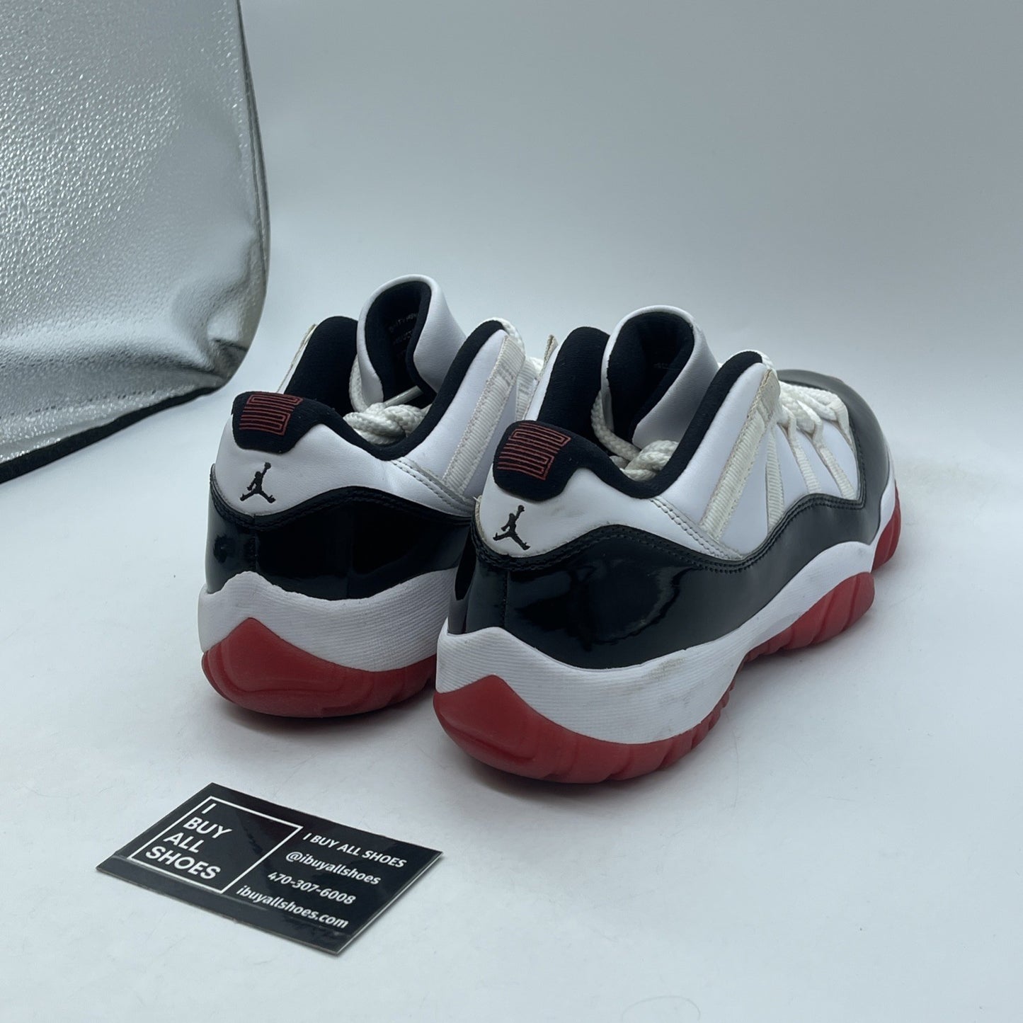 Size 8.5 - Jordan 11 Retro Low Concord Bred White Leather (AV2187-160)