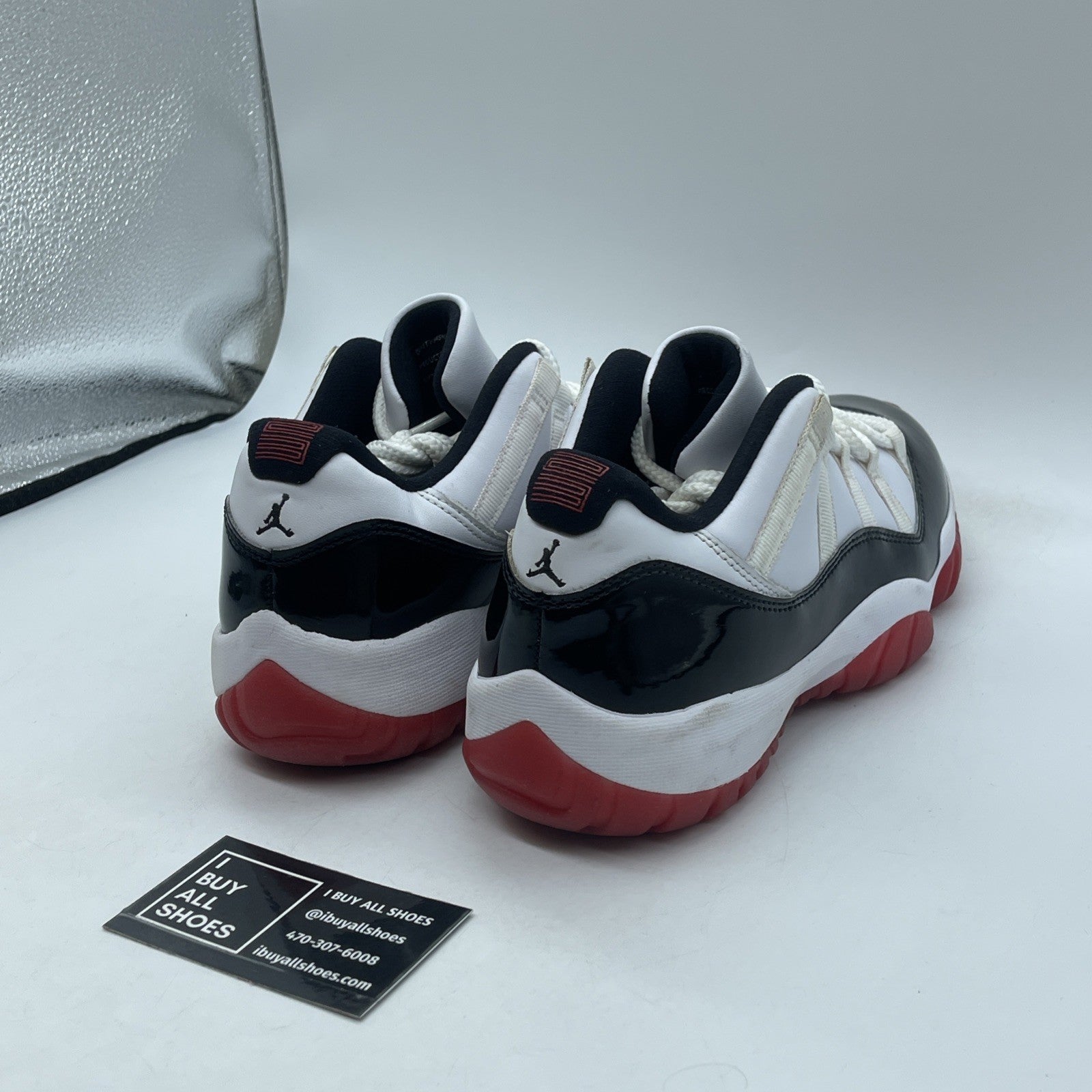 Size 8.5 - Jordan 11 Retro Low Concord Bred White Leather (AV2187-160)