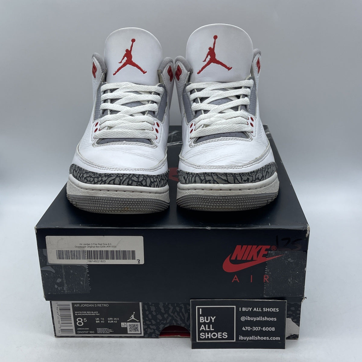 Size 8.5 - Air Jordan 3 Retro Mid Fire Red (DN3707-160)