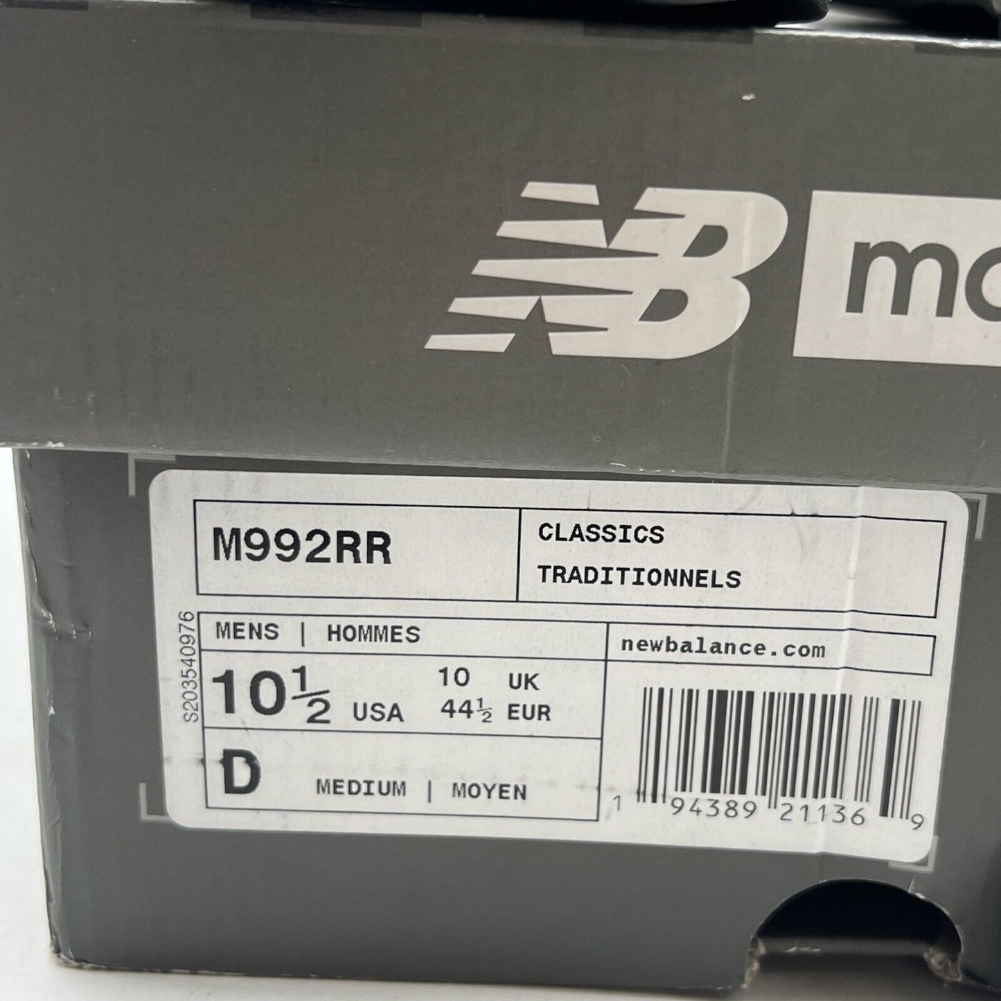 Size 10.5 - New Balance 992 Made in USA Colorblock (M992RR)
