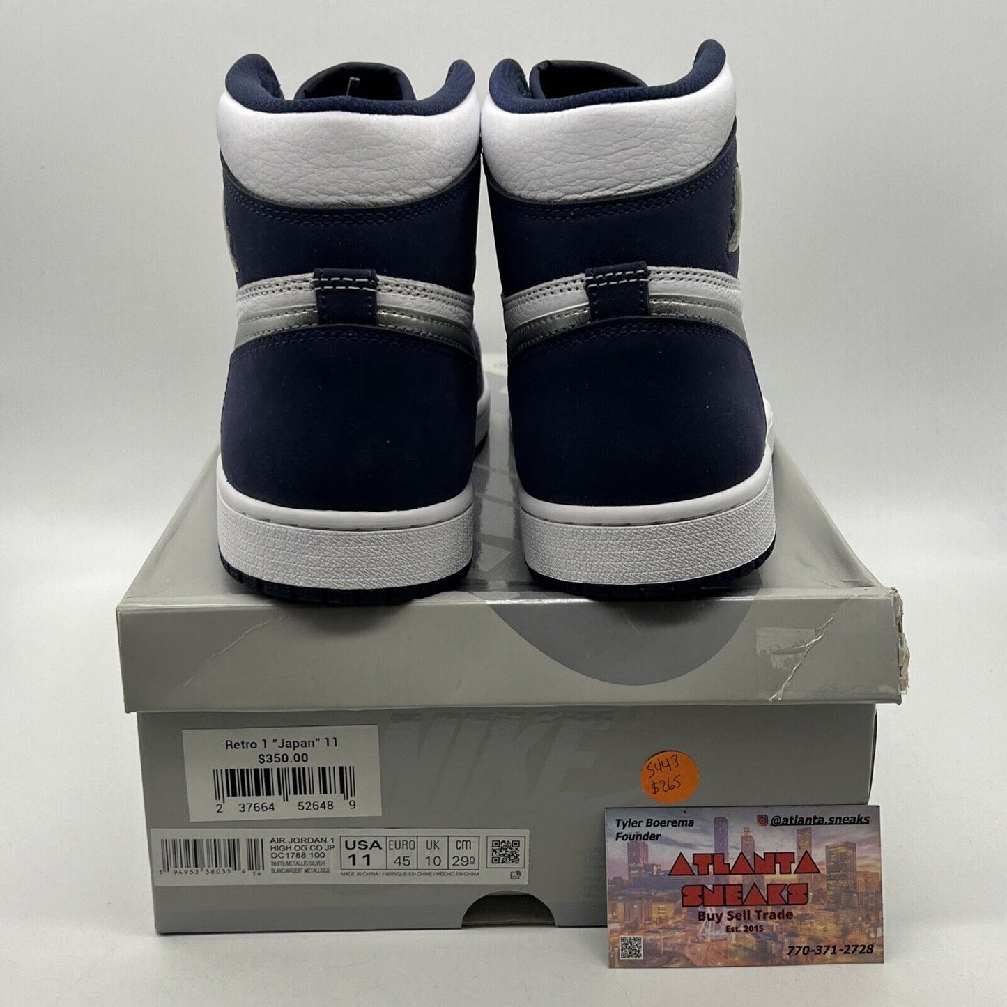 Size 11 - Jordan 1 Retro High CO.JP Midnight Navy White Silver (DC1788-100)