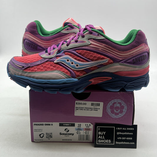 Size 10 - Saucony Jae Tips x ProGrid Omni 9 To Do List - Pink (S70864-1)