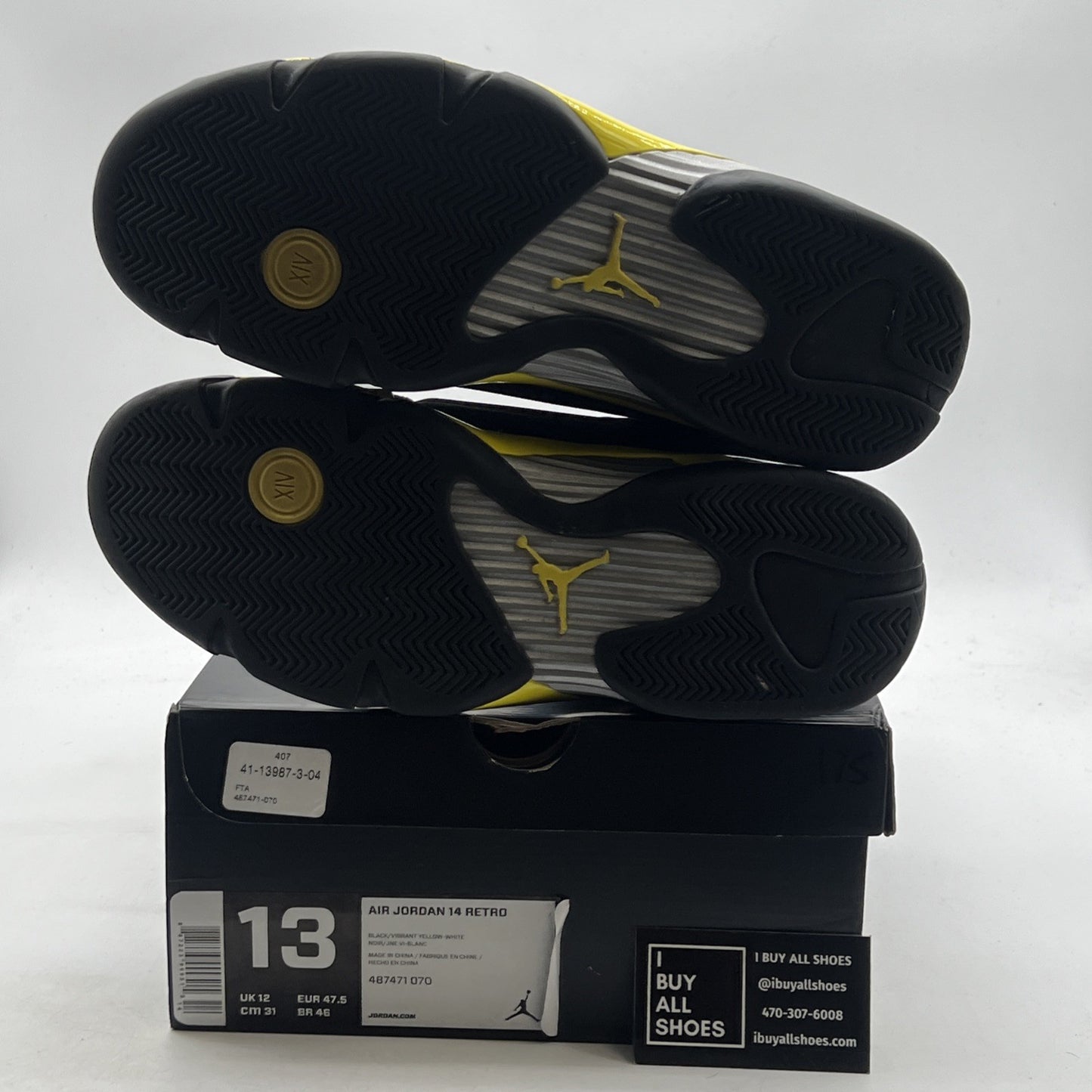 Size 13 - Air Jordan 14 Retro Thunder (487471-070)