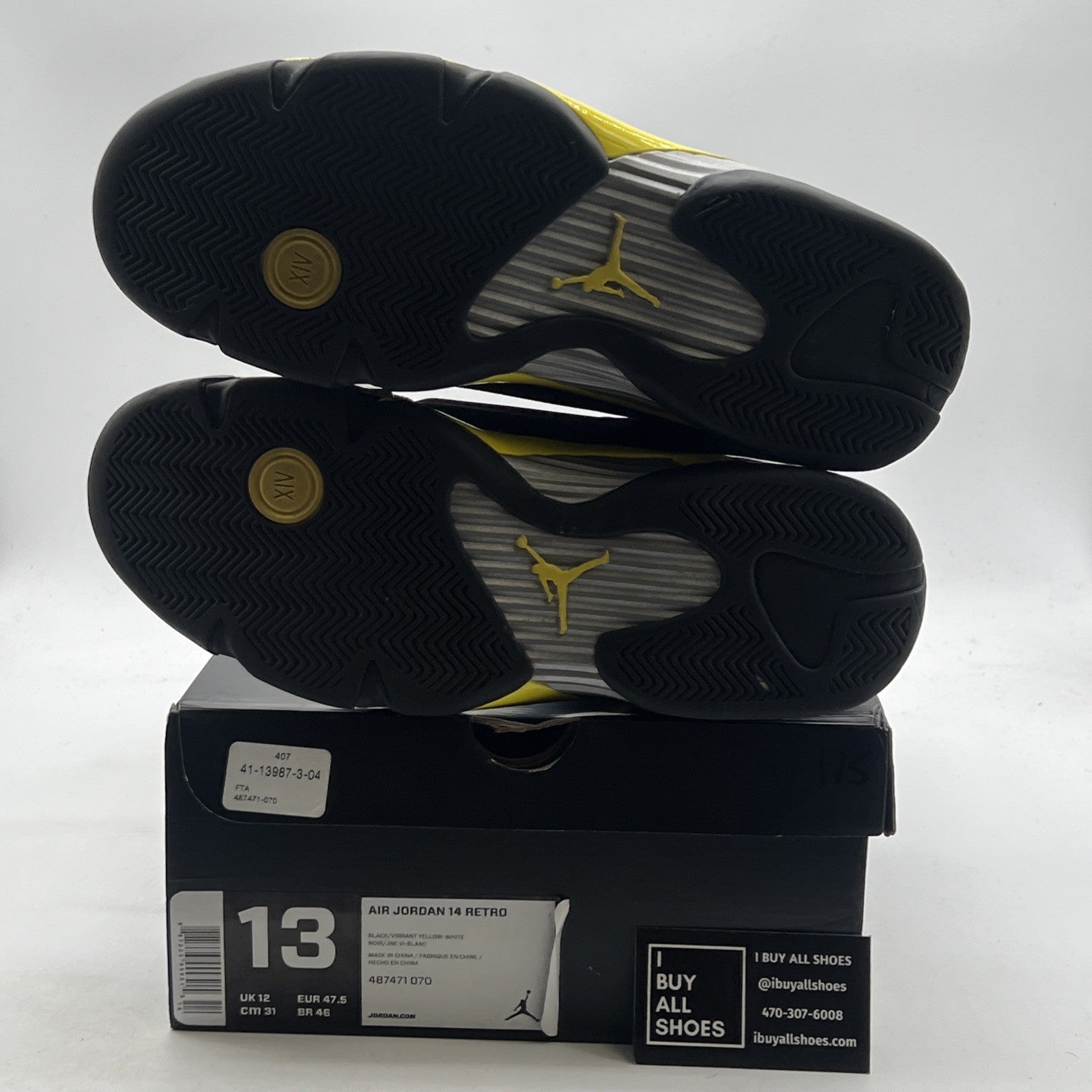 Size 13 - Air Jordan 14 Retro Thunder (487471-070)