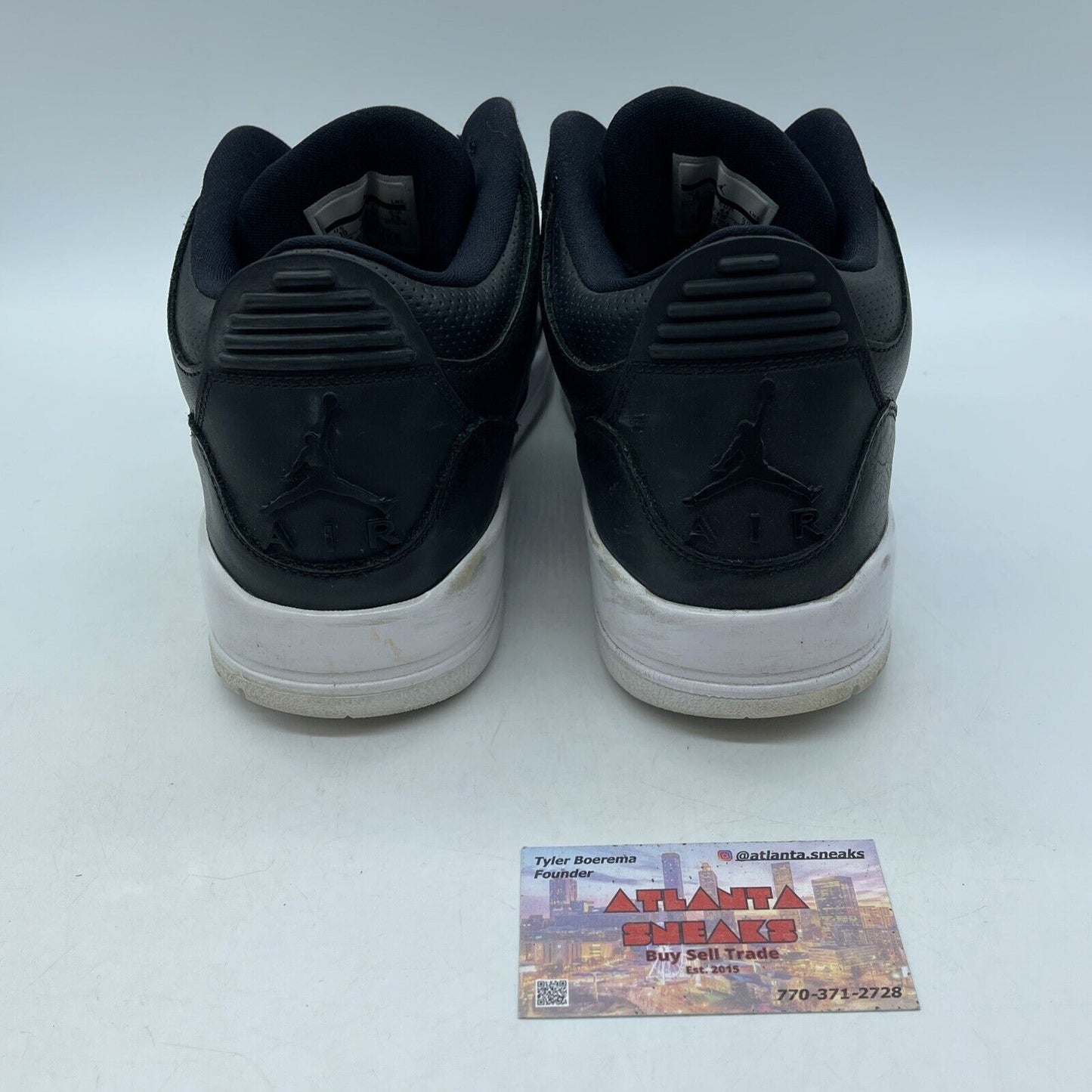 Size 10 - Air Jordan 3 Retro Cyber Monday White Black Leather (136064-020)