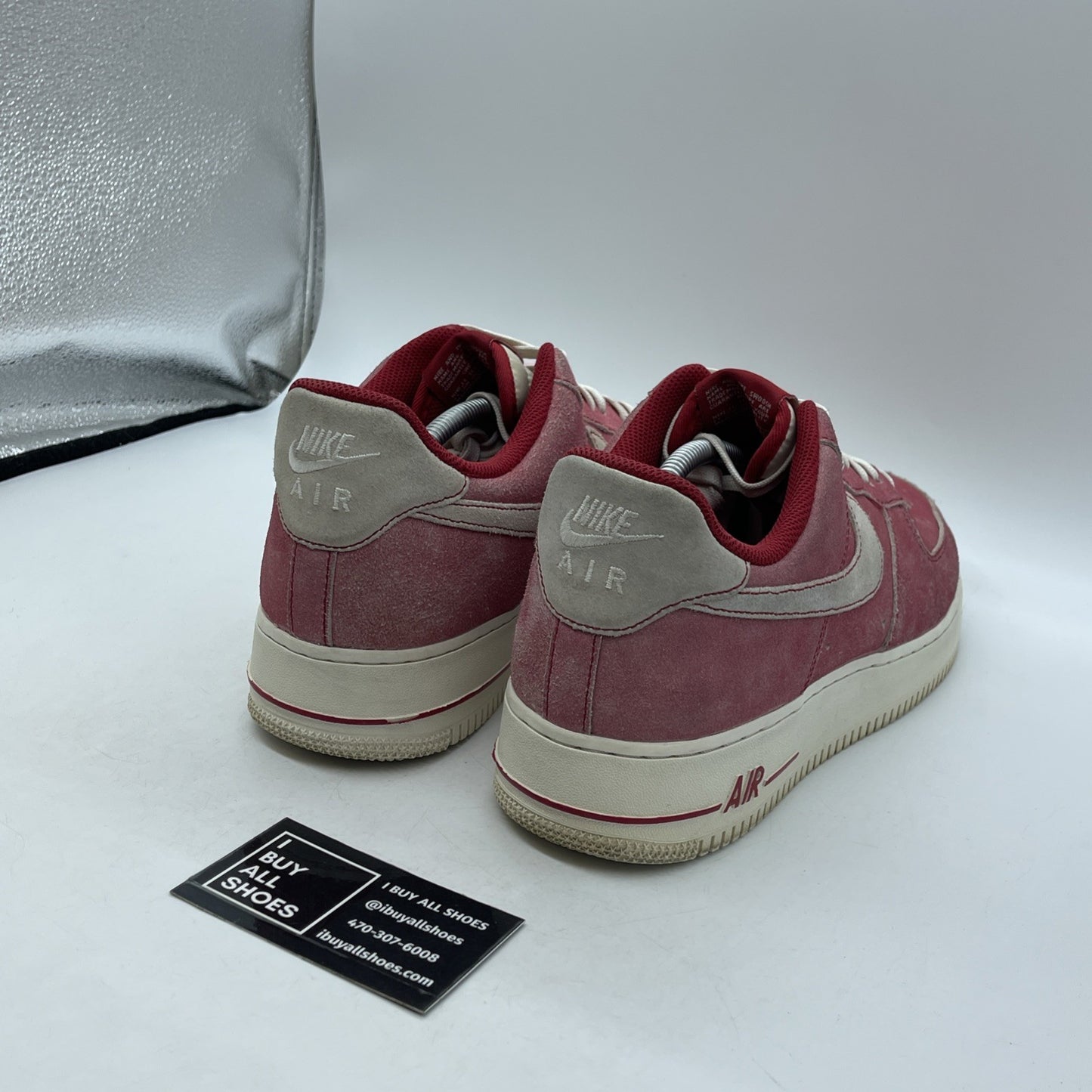 Size 12 - Nike Air Force 1 '07 LV8 Dusty Red Grey White Suede (DH0265-600)
