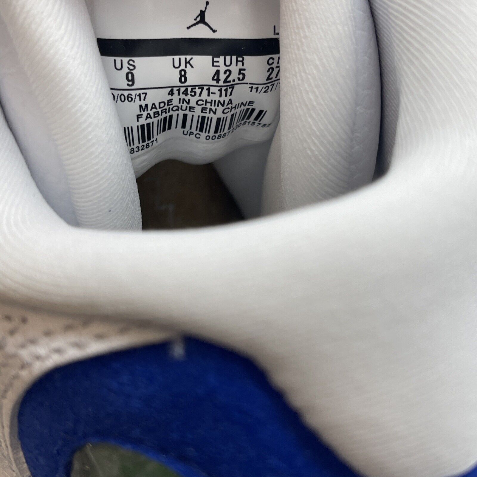 Size 9 - Air Jordan 13 Retro Hyper Royal White Blue Suede Leather (414571-117)