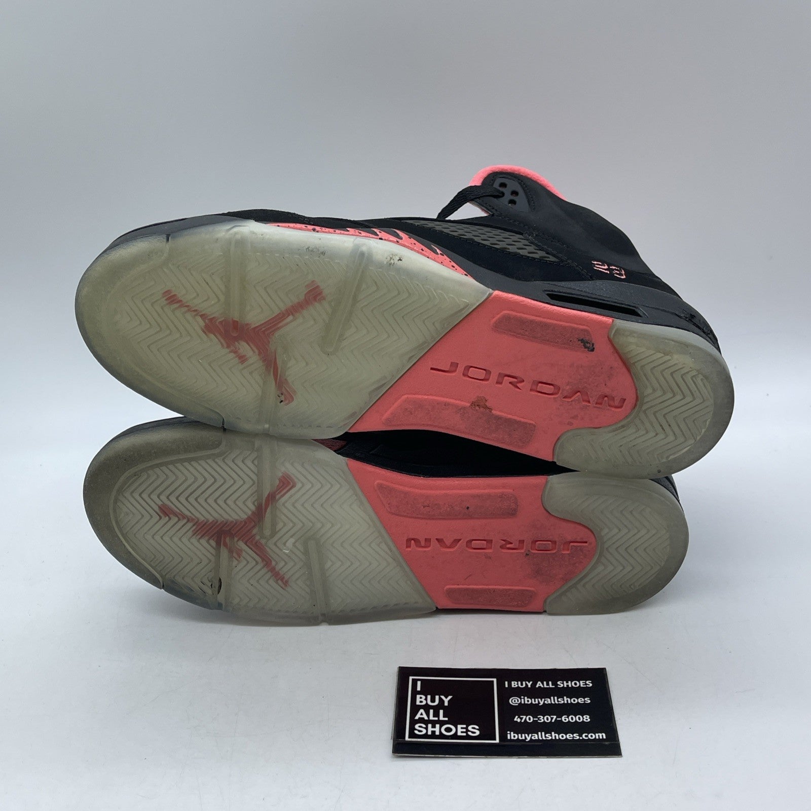 Size 7Y (GS) - Jordan 5 Retro Mid Black Pink Suede (440892-001)