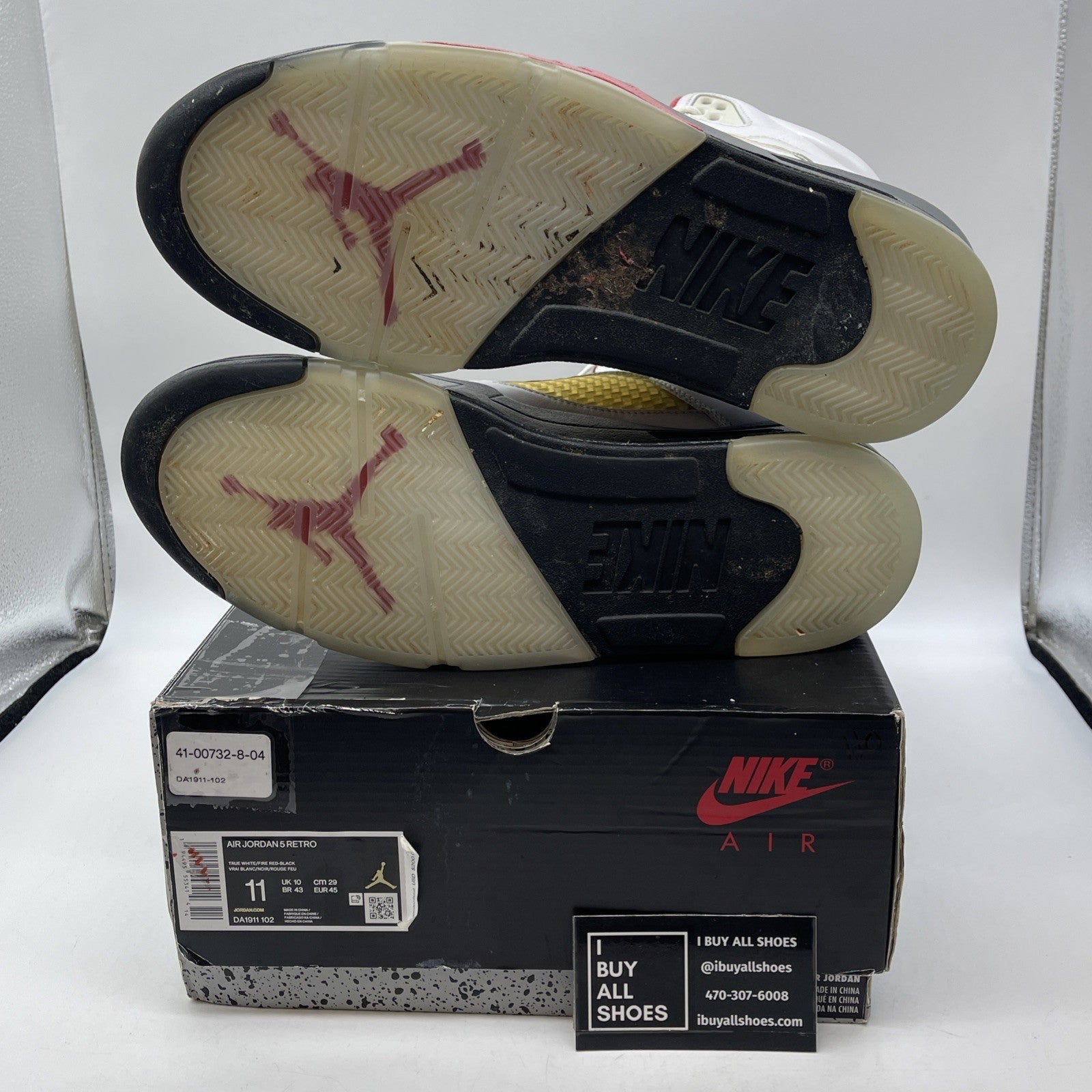 Size 11 - Jordan 5 Retro Mid Fire Red White Black Leather (DA1911-102)