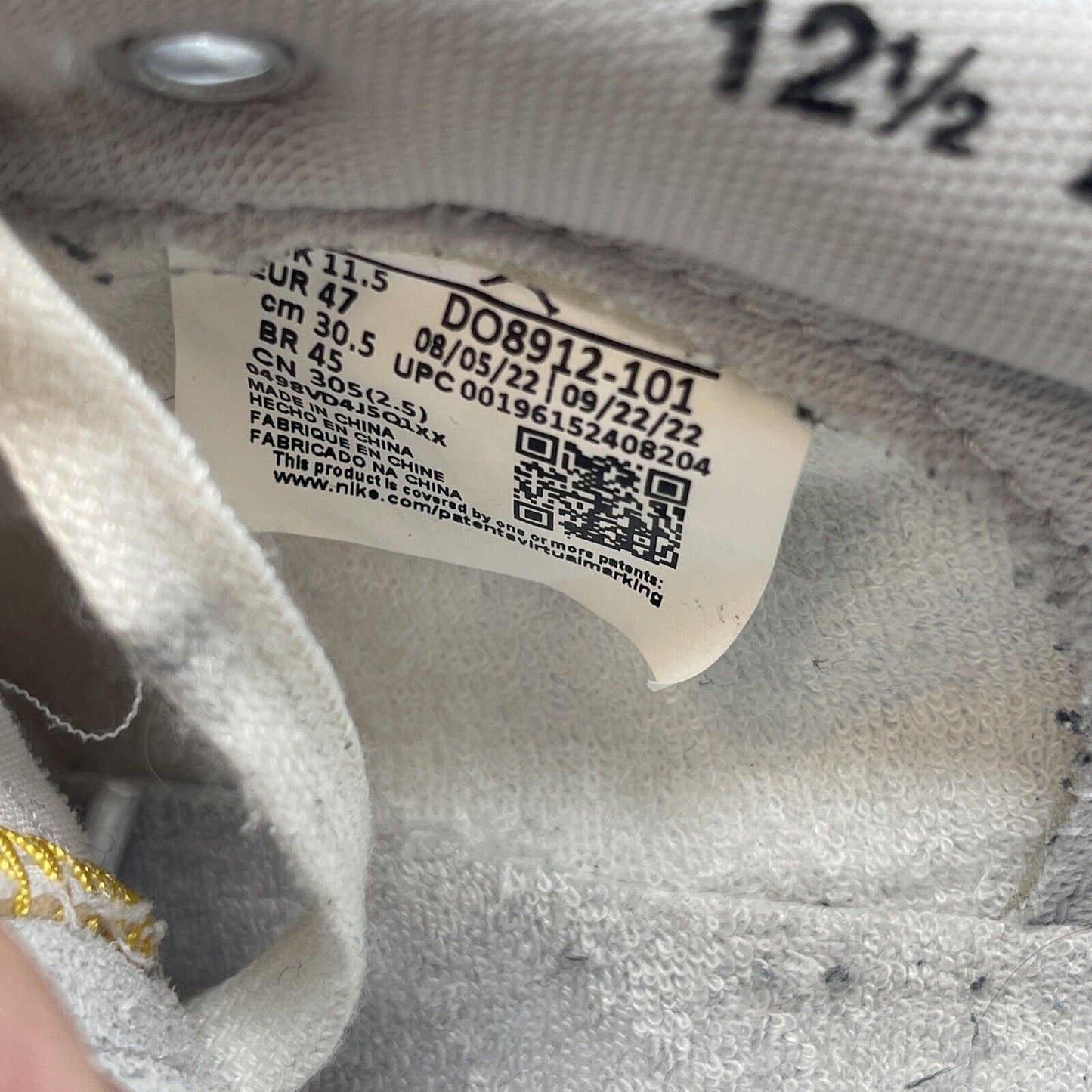 Size 12.5 - Jordan 1 KO x Union LA Low White Neutral Grey Blue (DO8912-101)