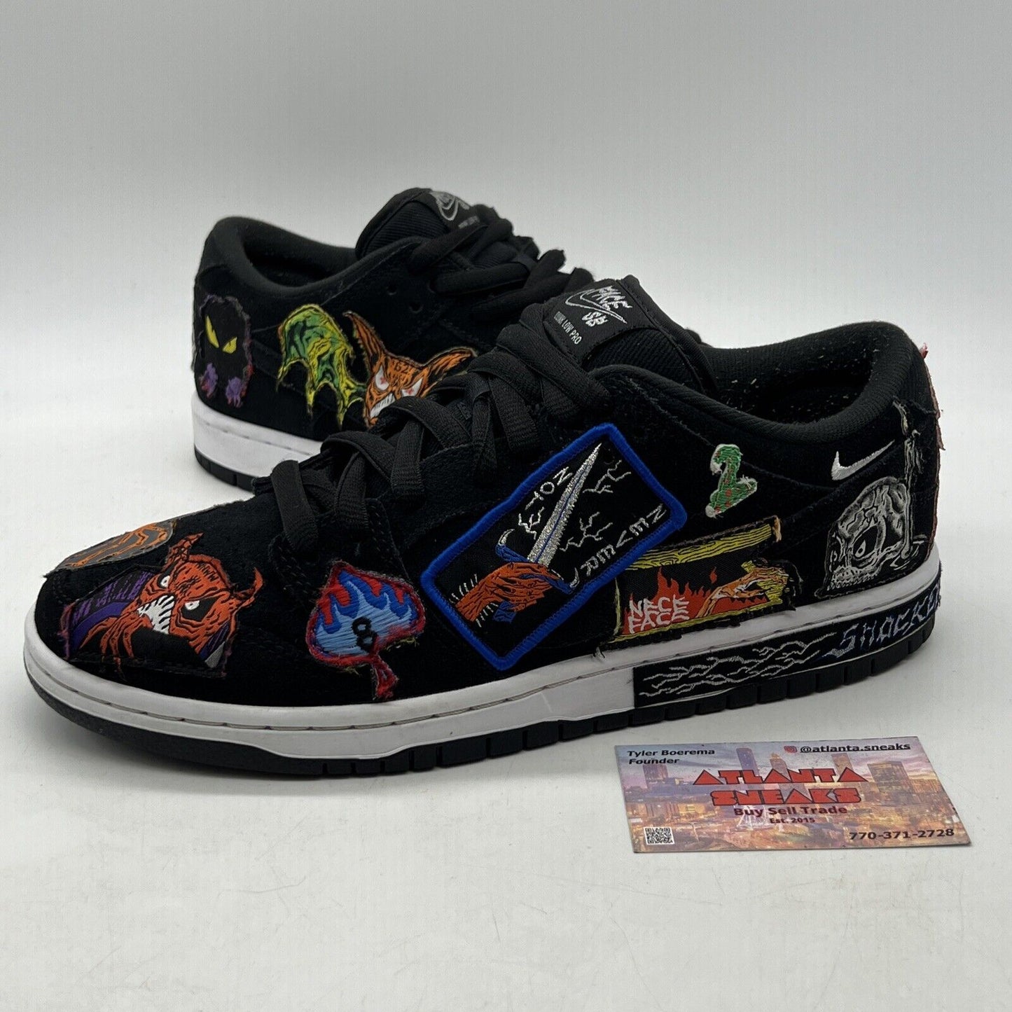 Size 9 - Nike SB Dunk Low Pro QS Black/Multicolor/White 2022 (DQ4488-001)