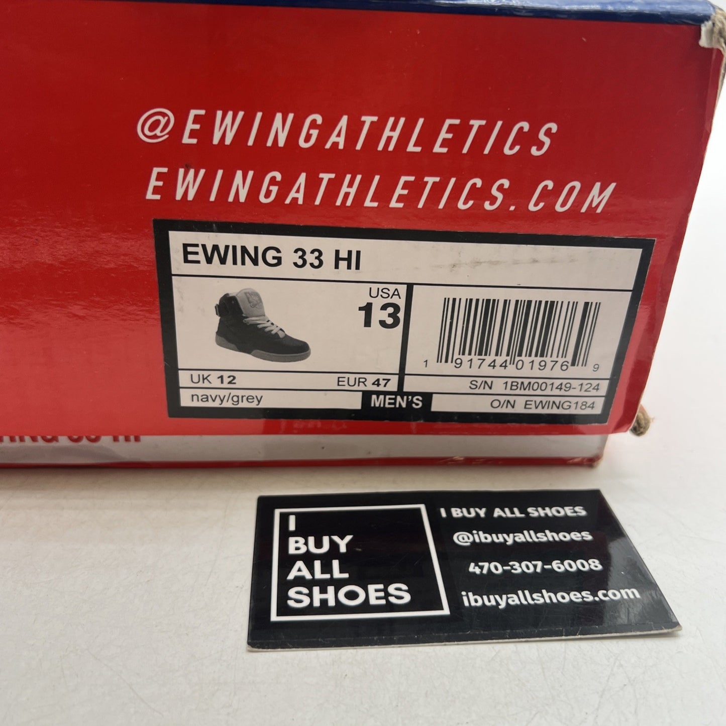 Size 13 - EWING ATHLETICS 33 HI - Navy/Grey (1BM00149-124)