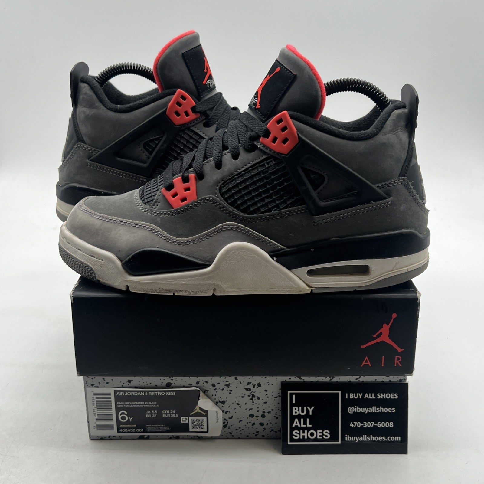 Size 6 - Air Jordan 4 Retro Mid Infrared (408452-061)