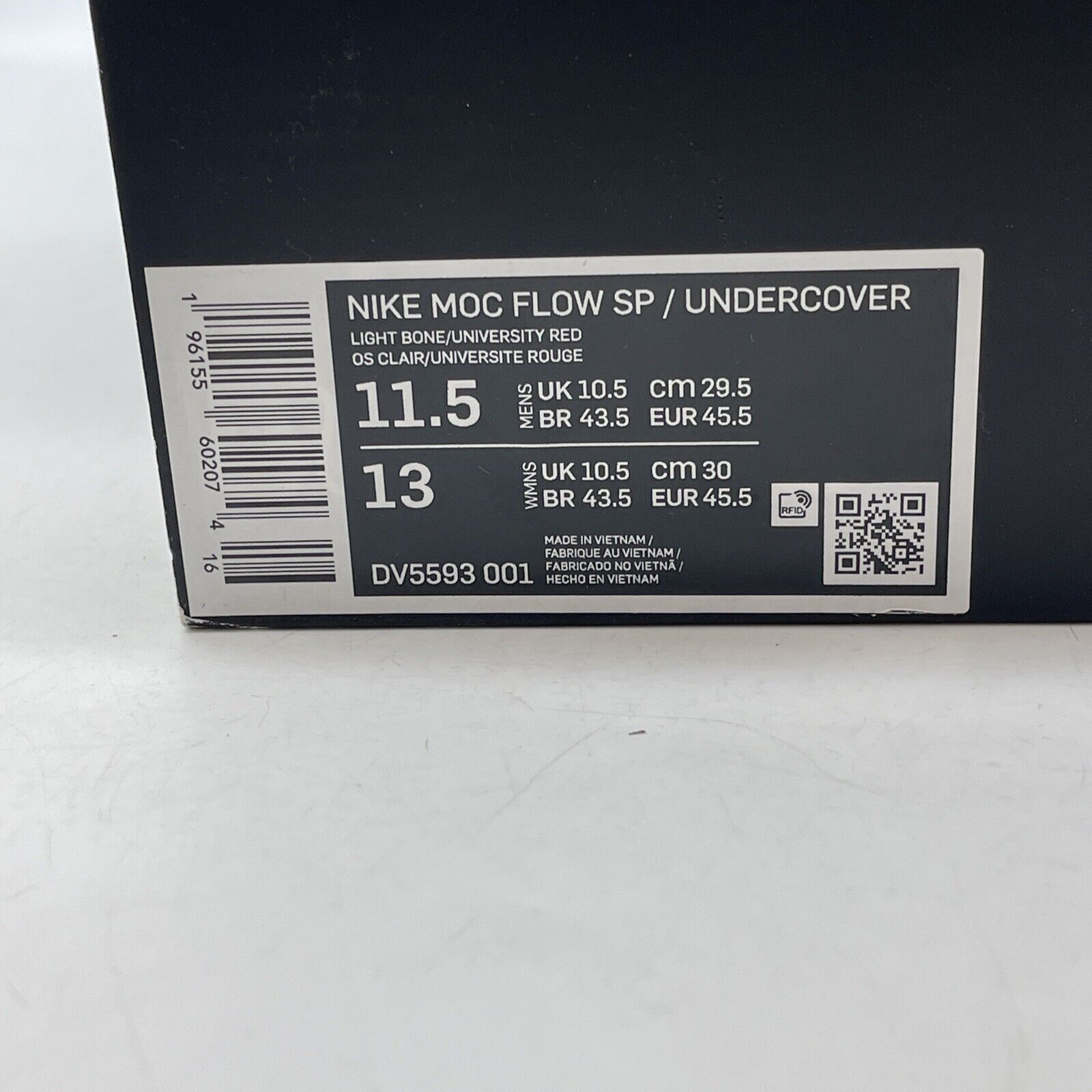 Size 11.5 - Nike Undercover x Moc Flow SP Light Bone White Red Suede (DV5593-001