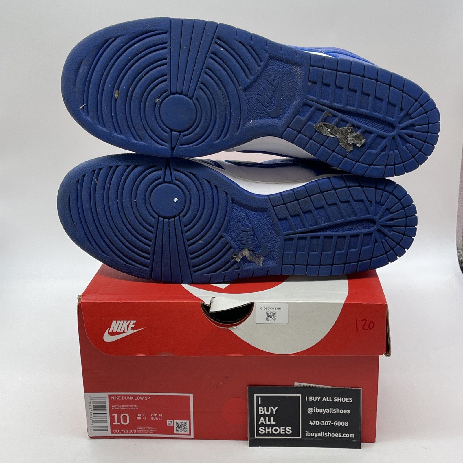Size 10 - Nike Dunk Low Retro SP Kentucky 2020 Blue White (CU1726-100)