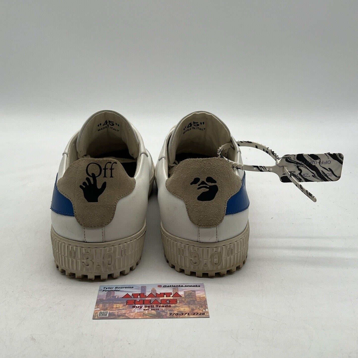 Size 11 - OFF WHITE Arrow Sneaker Low Top Blue White (OMIA177E20LEA0010145)