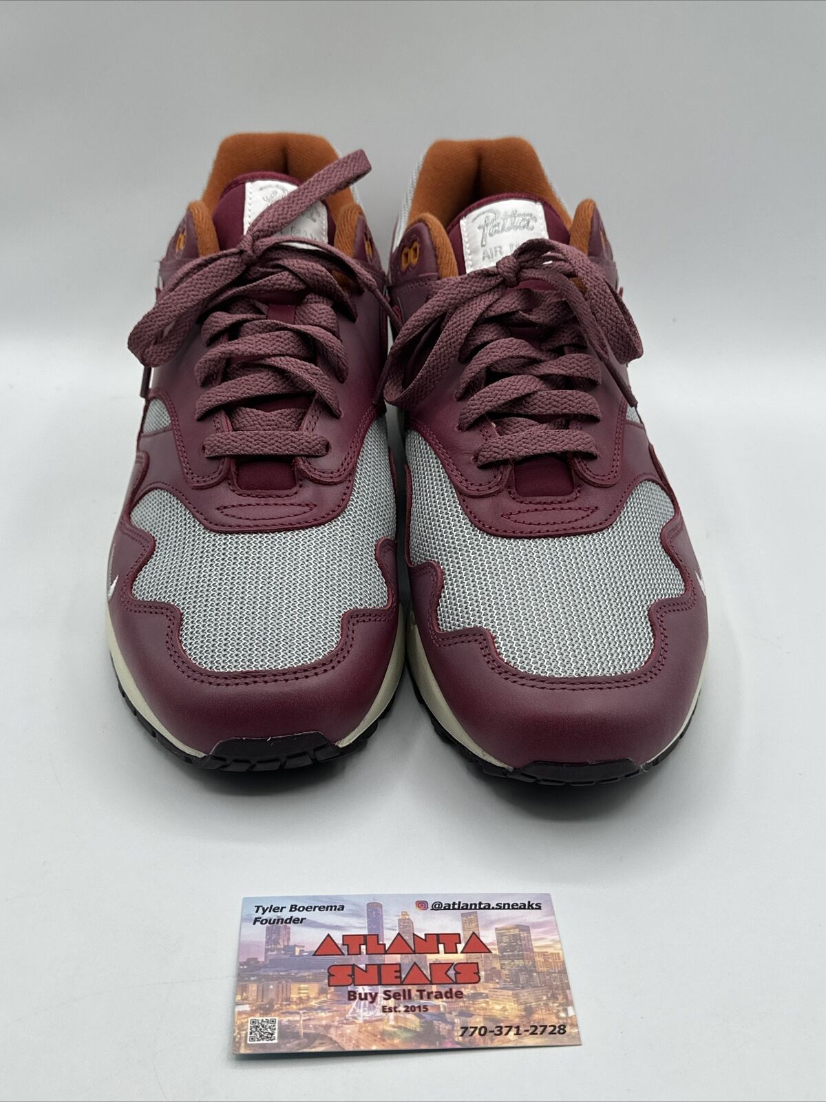 Size 11.5 - Nike Max 1 Patta Waves Metallic Silver/Rush Maroon