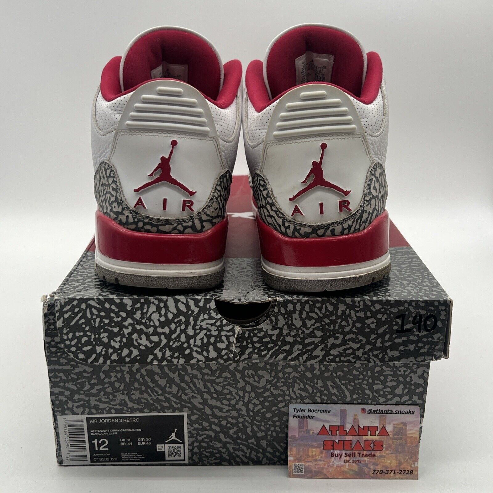 Size 12 - Jordan 3 Retro Mid Cardinal Red White Grey Yellow (CT8532-126)