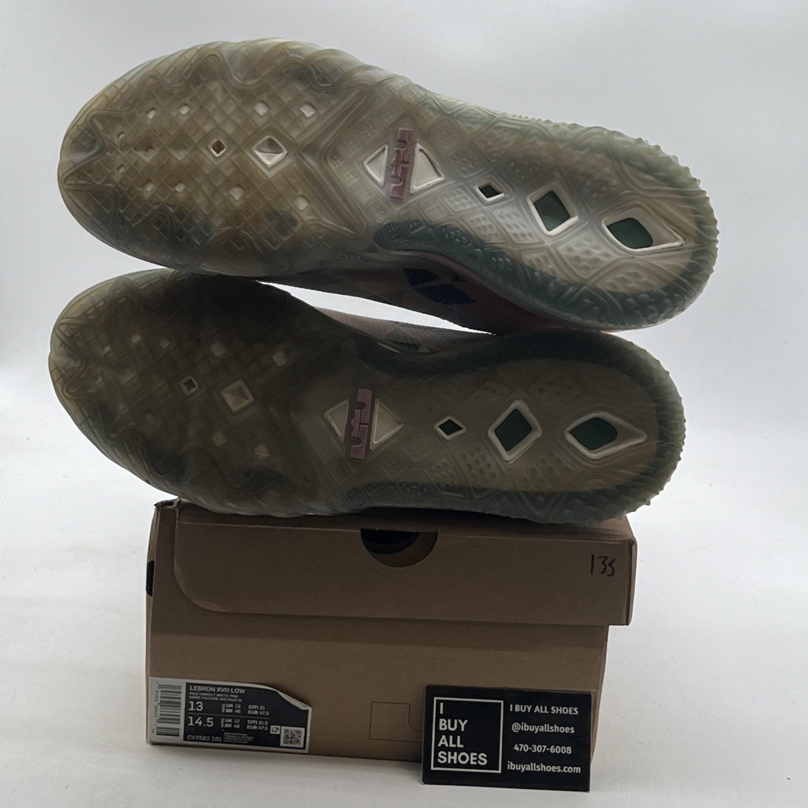 Size 13 - Nike atmos x LeBron 18 Low Sakura (CV7562-101)