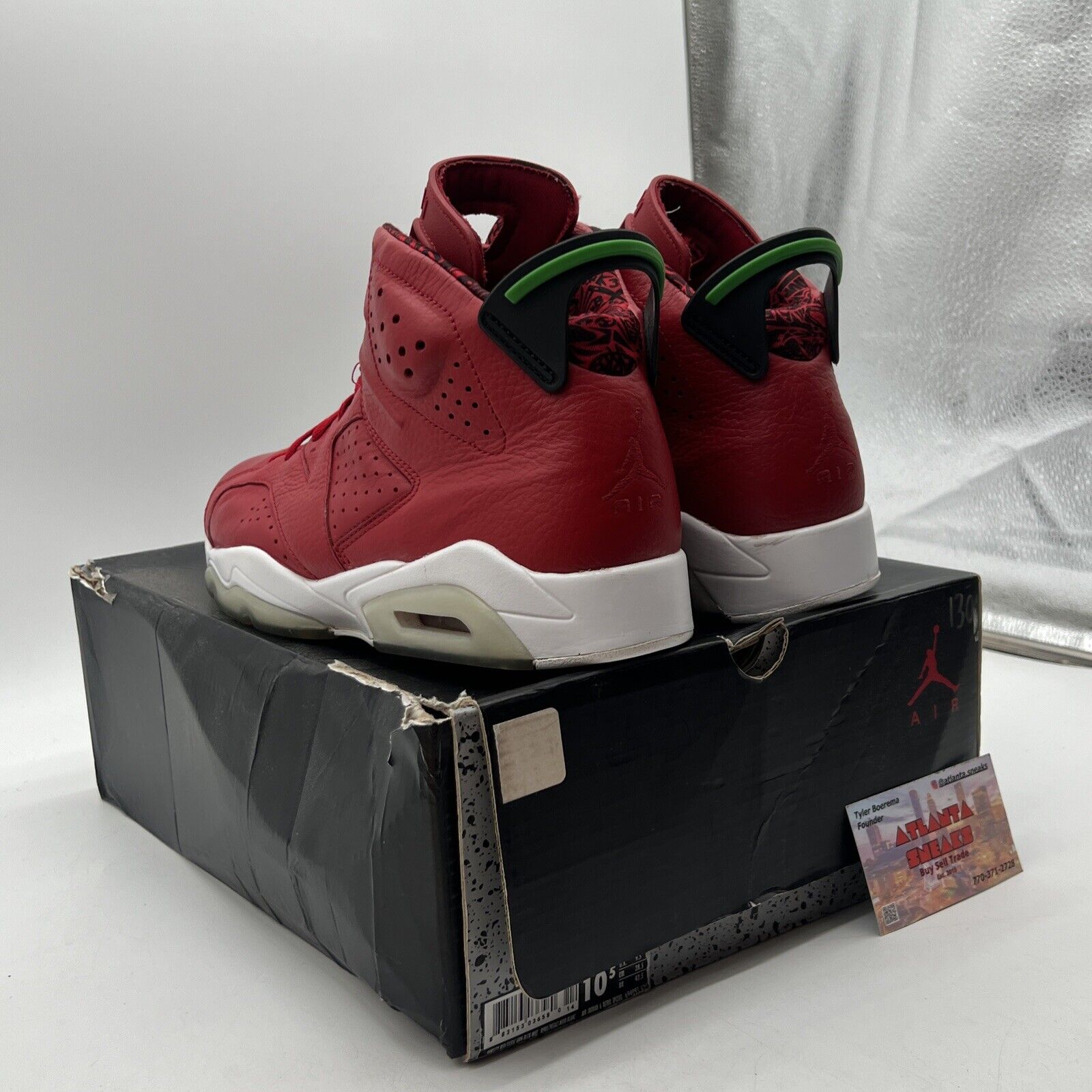 Size 10.5 - Air Jordan 6 Spizike History of Jordan Red White Leather 694091-625