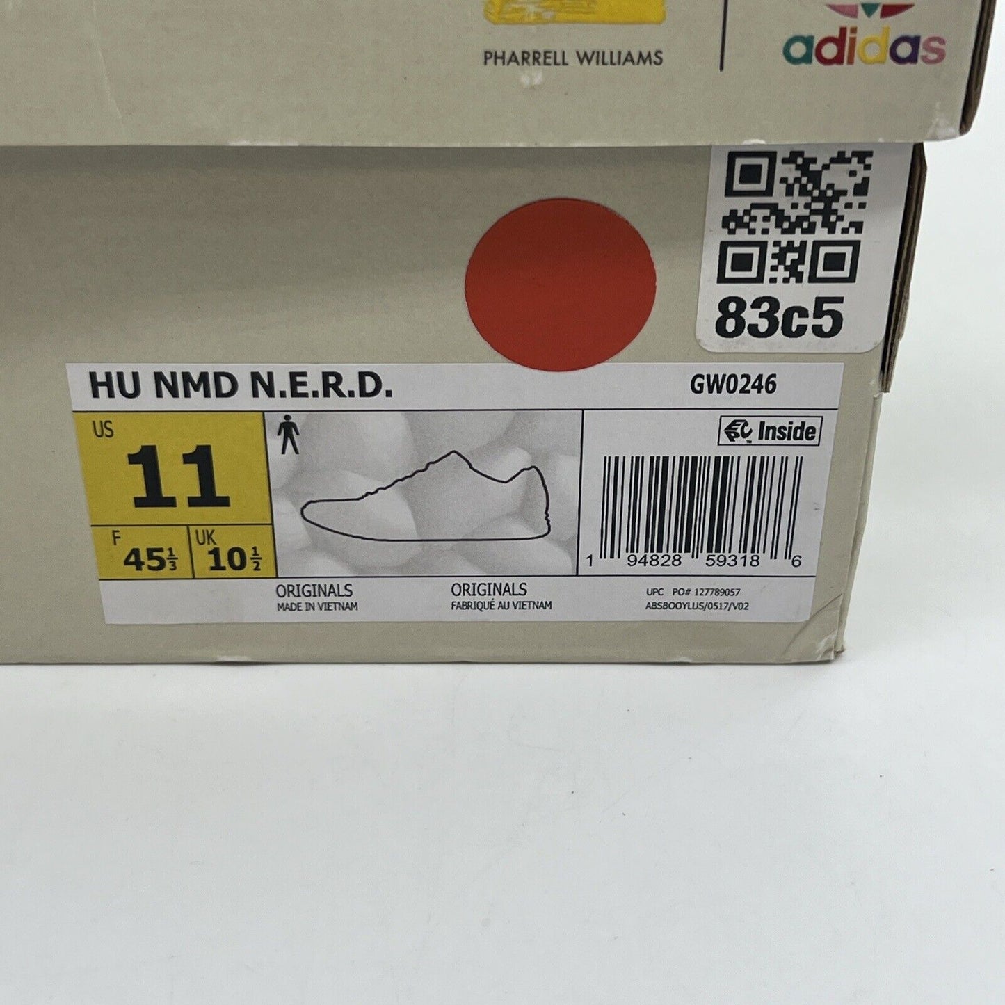 Size 11 - adidas NMD Human Race Pharrell N.E.R.D. Chalk White 2021 - GW0246