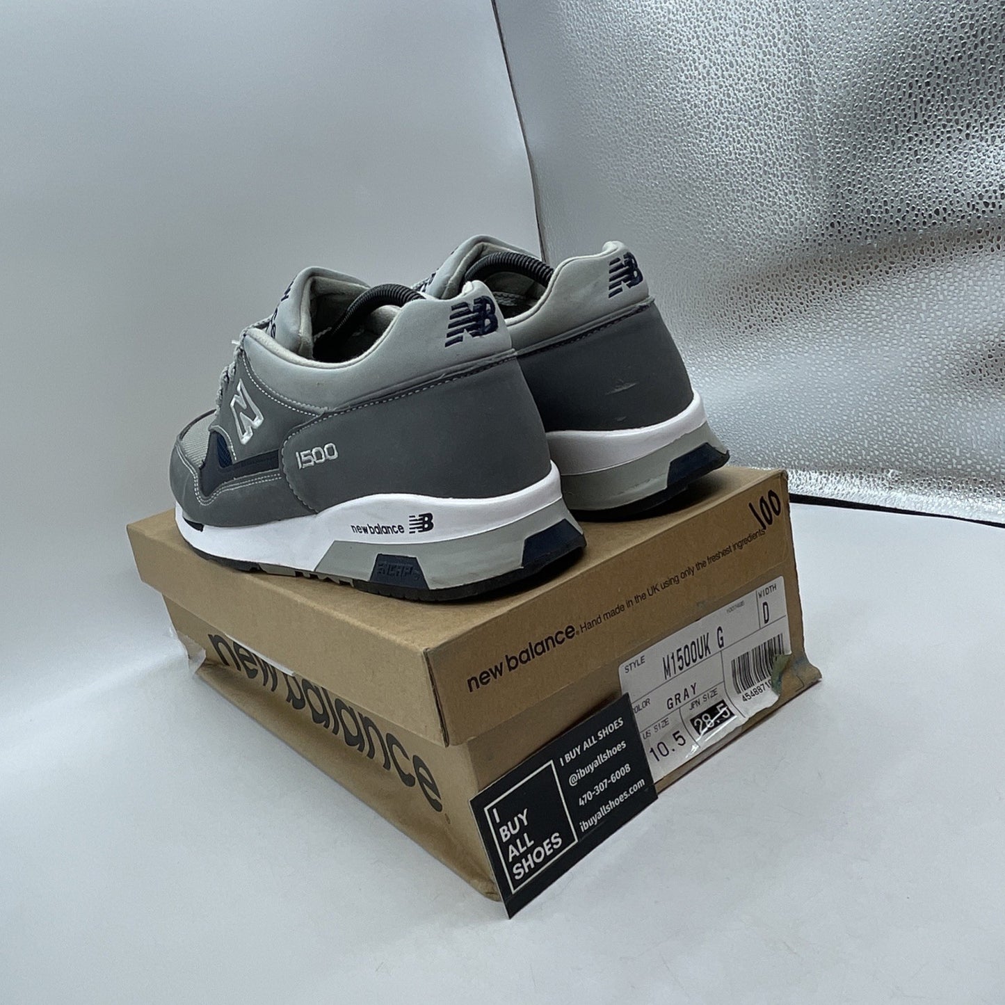 Size 10.5 - New Balance 1500 Made In England Steel Grey (U1500UKG)