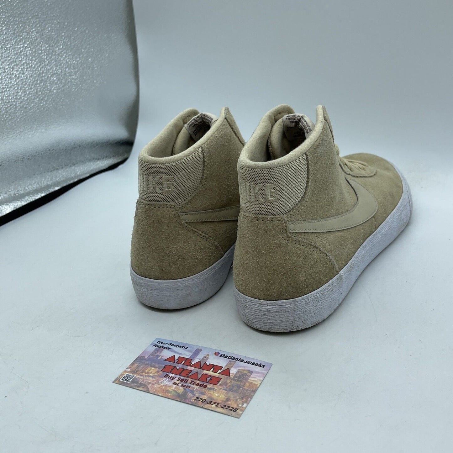 Size 10W - Nike Bruin SB High Desert Ore Brown White Suede Leather (923112-202)