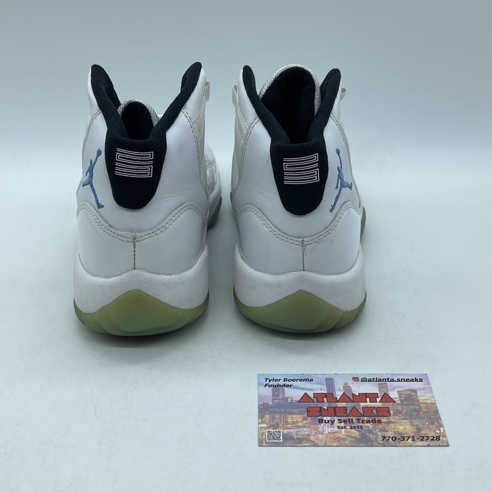 Size 4Y - Nike Air Jordan 11 Retro Legend Blue GS White Leather (378038-117)