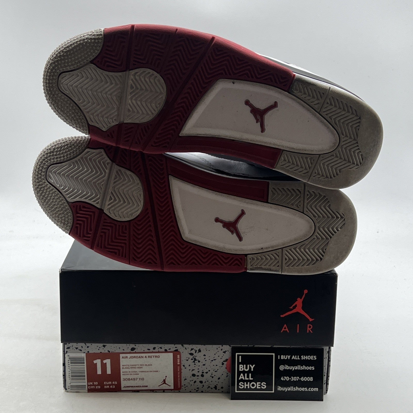 Size 11 - Air Jordan 4 Retro Fire Red 2012 (308497-110)