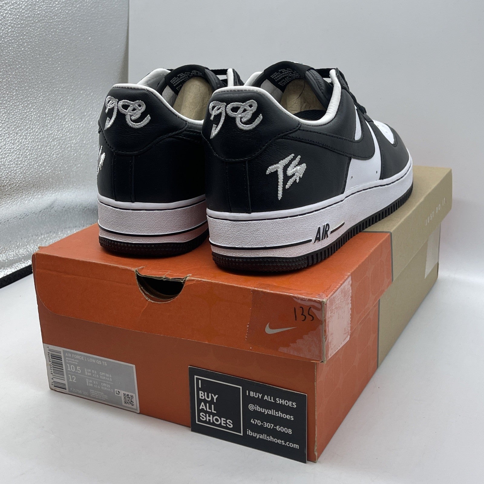 Size 10.5 - Nike Air Force 1 Low x Terror Squad Black White Leather (FJ5756-100)