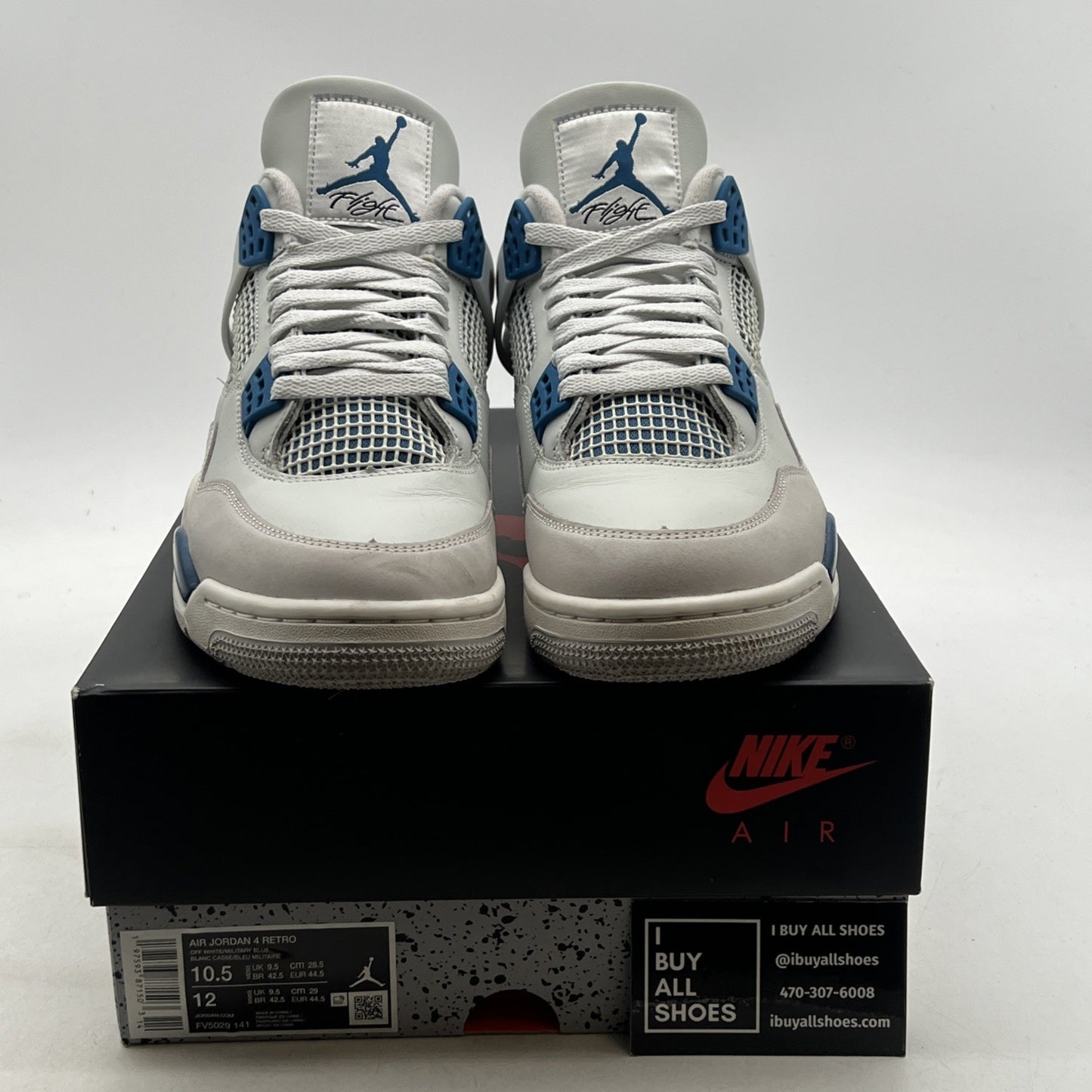 Size 10.5 - Air Jordan 4 Retro 2024 Military Blue (FV5029-141)