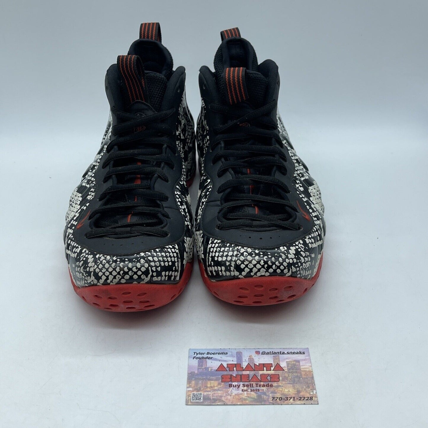 Size 12 - Nike Air Foamposite One Albino Snakeskin Black White (314996-101)