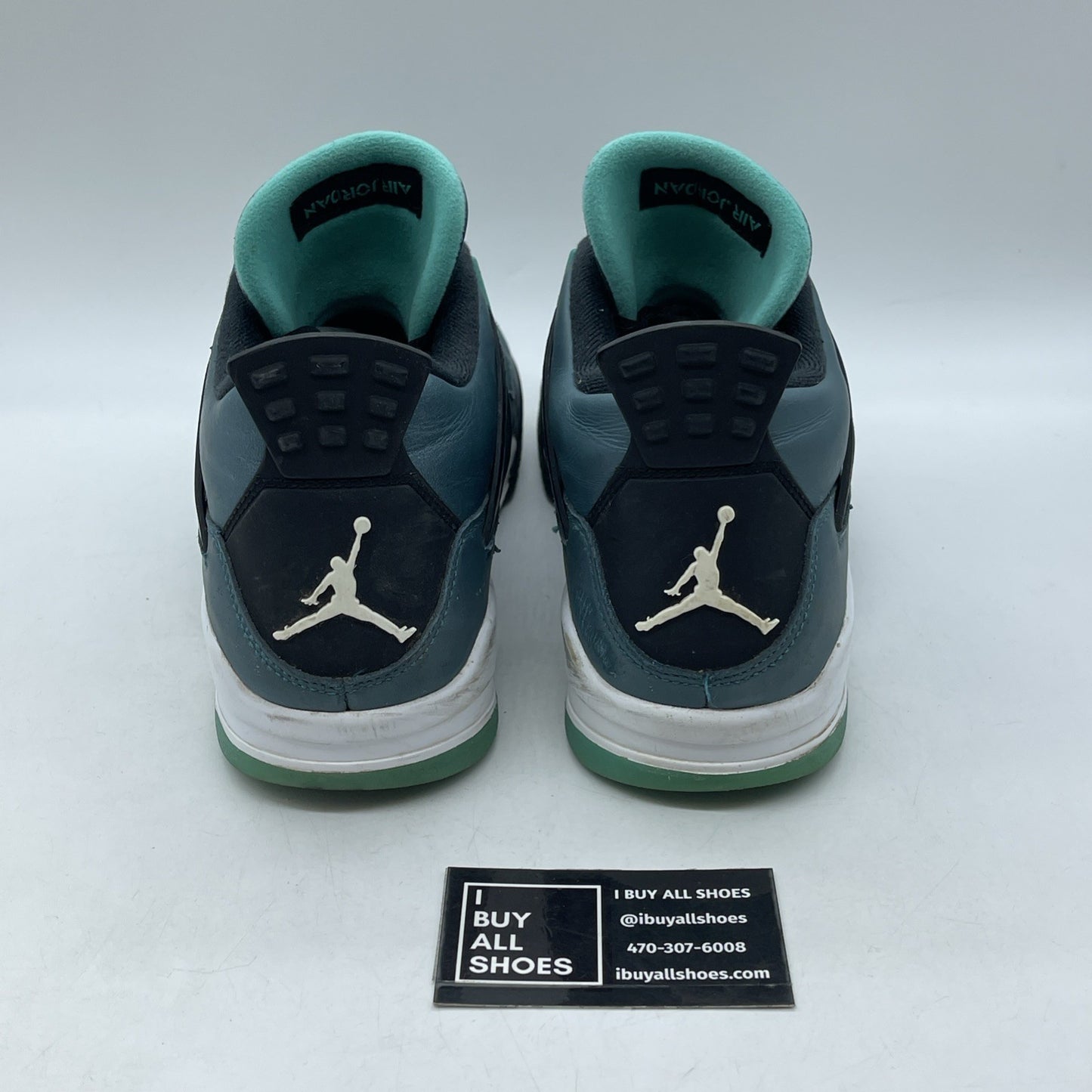 Size 11.5 - Air Jordan 4 Retro Teal Black White Leather (705331-330)