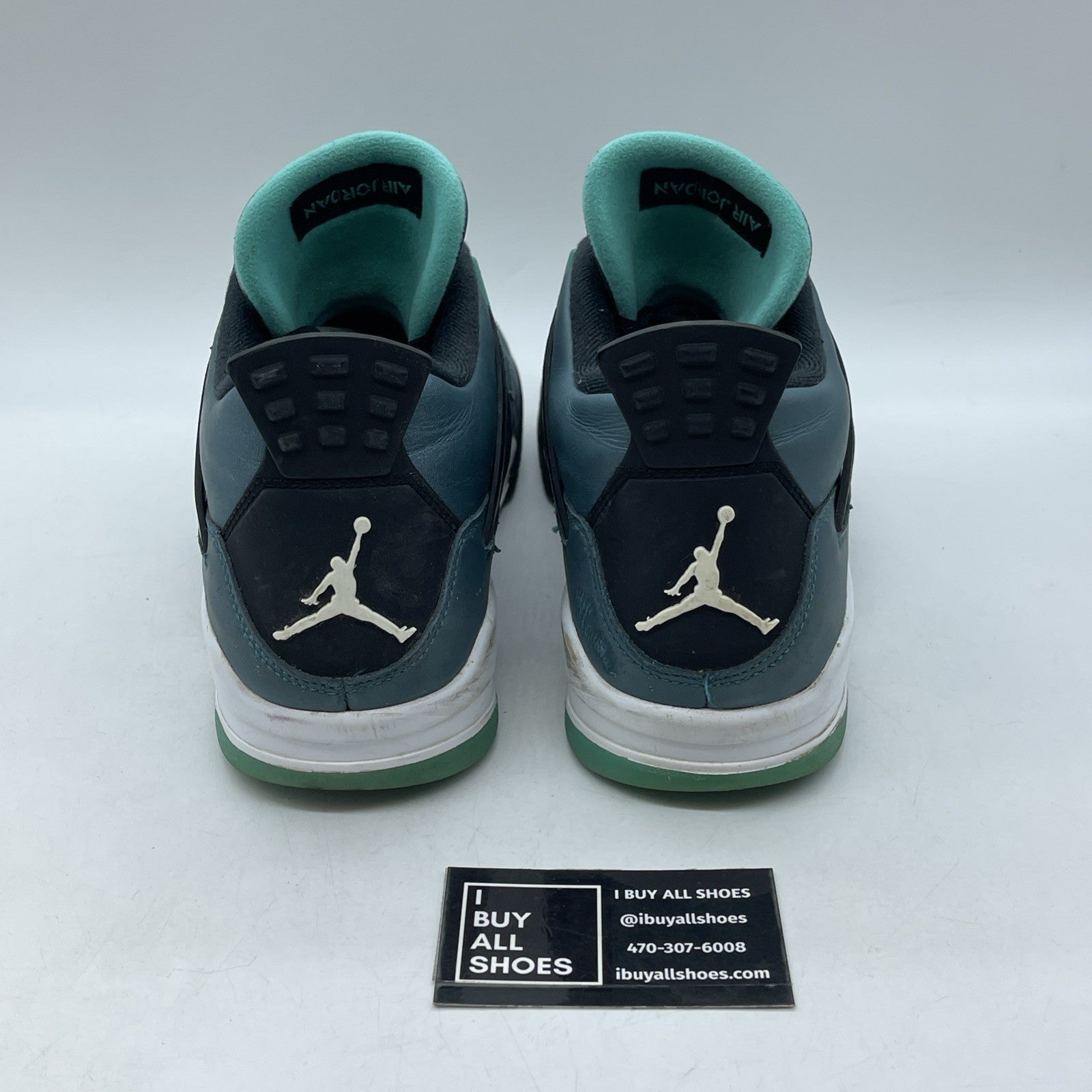 Size 11.5 - Air Jordan 4 Retro Teal Black White Leather (705331-330)