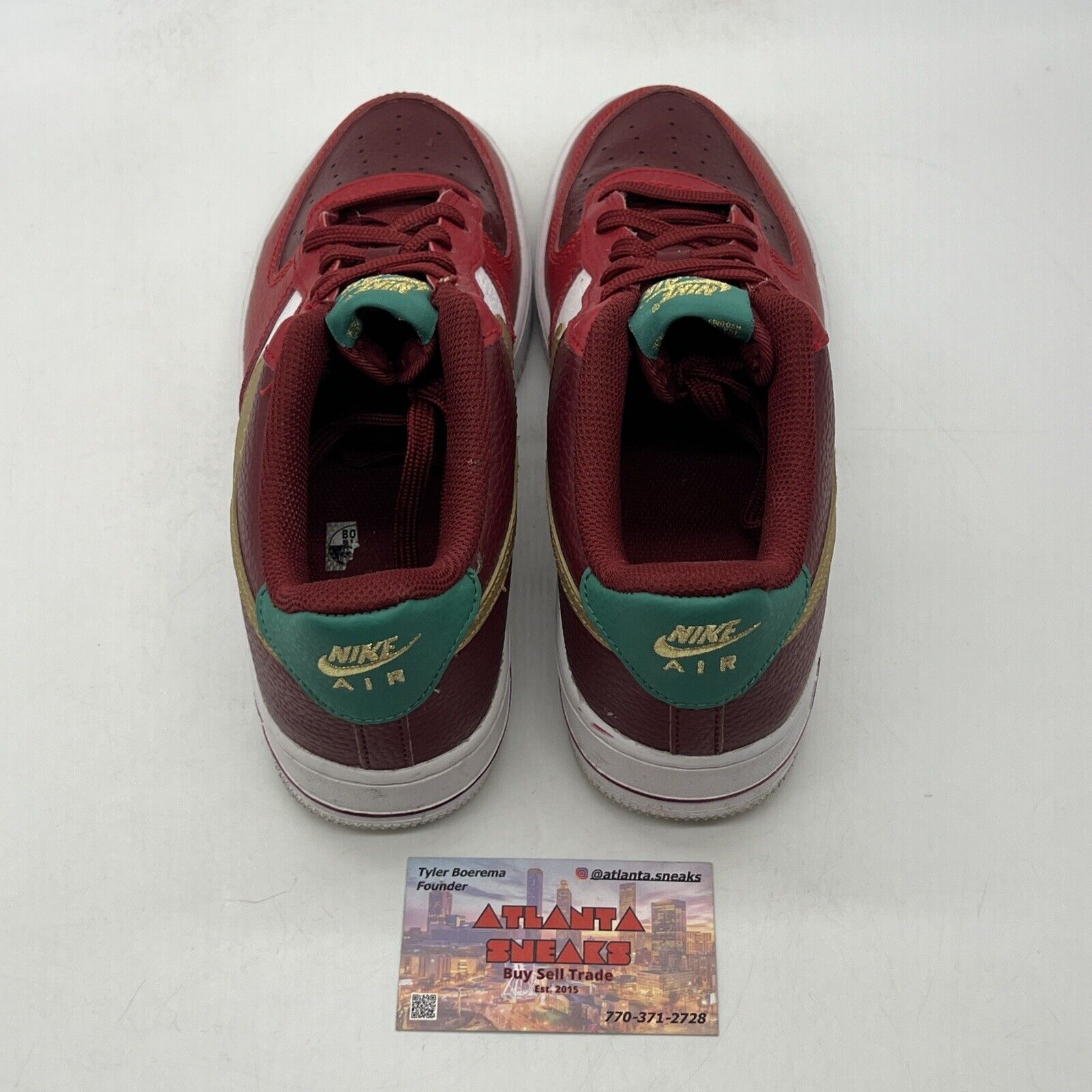 Size 6.5 (GS) - Nike Air Force 1 Low Christmas Red Green Leather  (DQ4709-600)