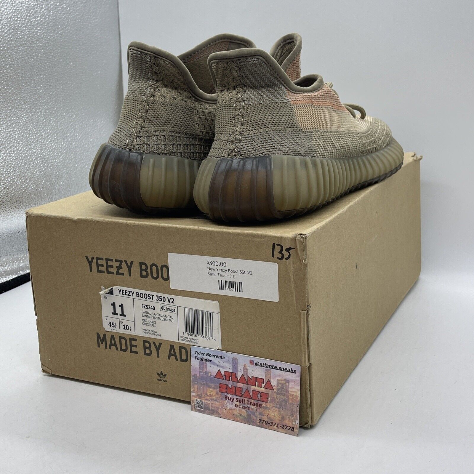 Size 11 - Yeezy Boost 350 V2 Sand Taupe Brown Orange Suede Leather (FZ5240)