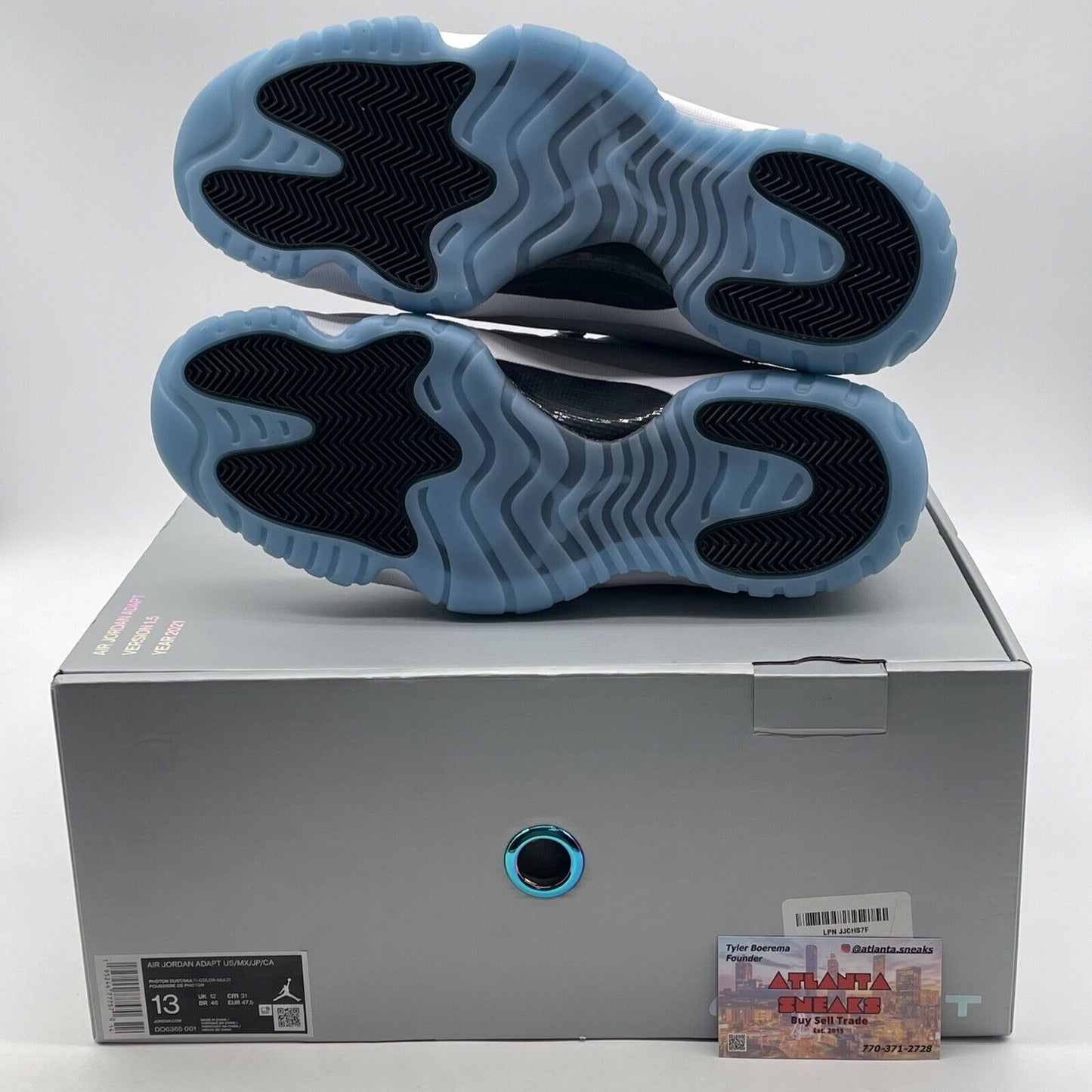Size 13 - Air Jordan 11 Adapt Legend Blue Grey White Suede Leather (DO6365-001)