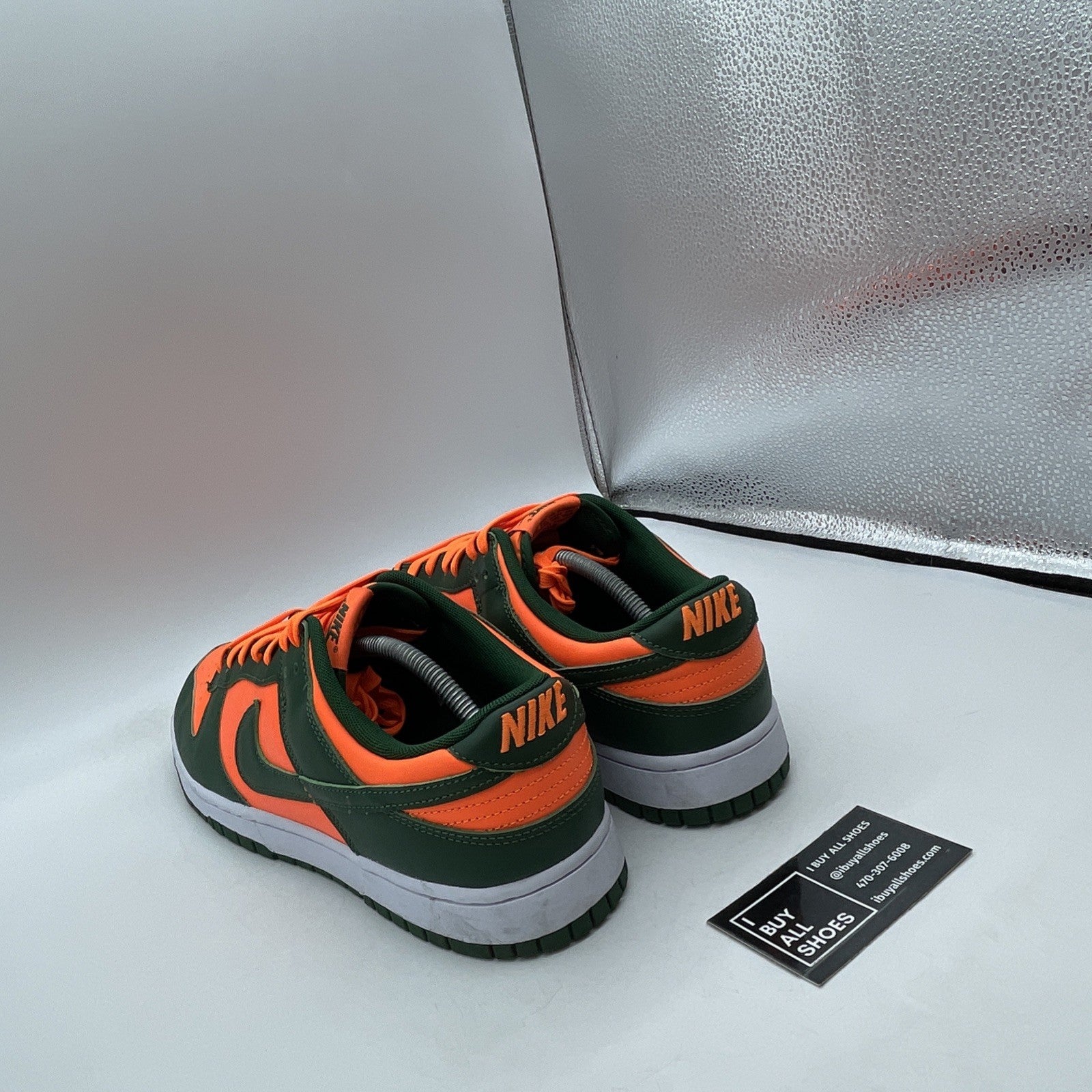 Size 12 - Nike Dunk Low Miami Hurricanes Orange Green Leather (DD1391-300)